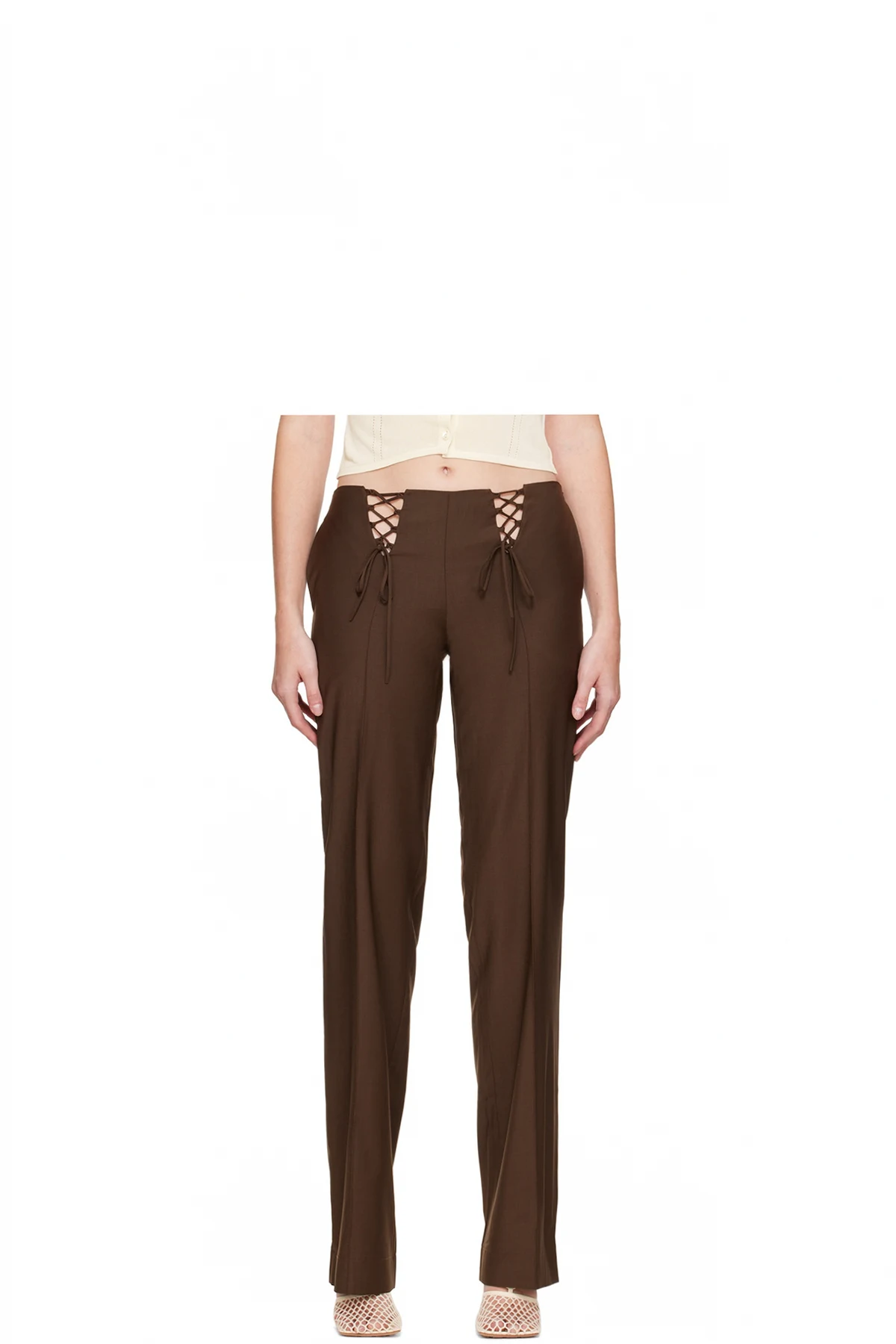 Brown Tule Trousers