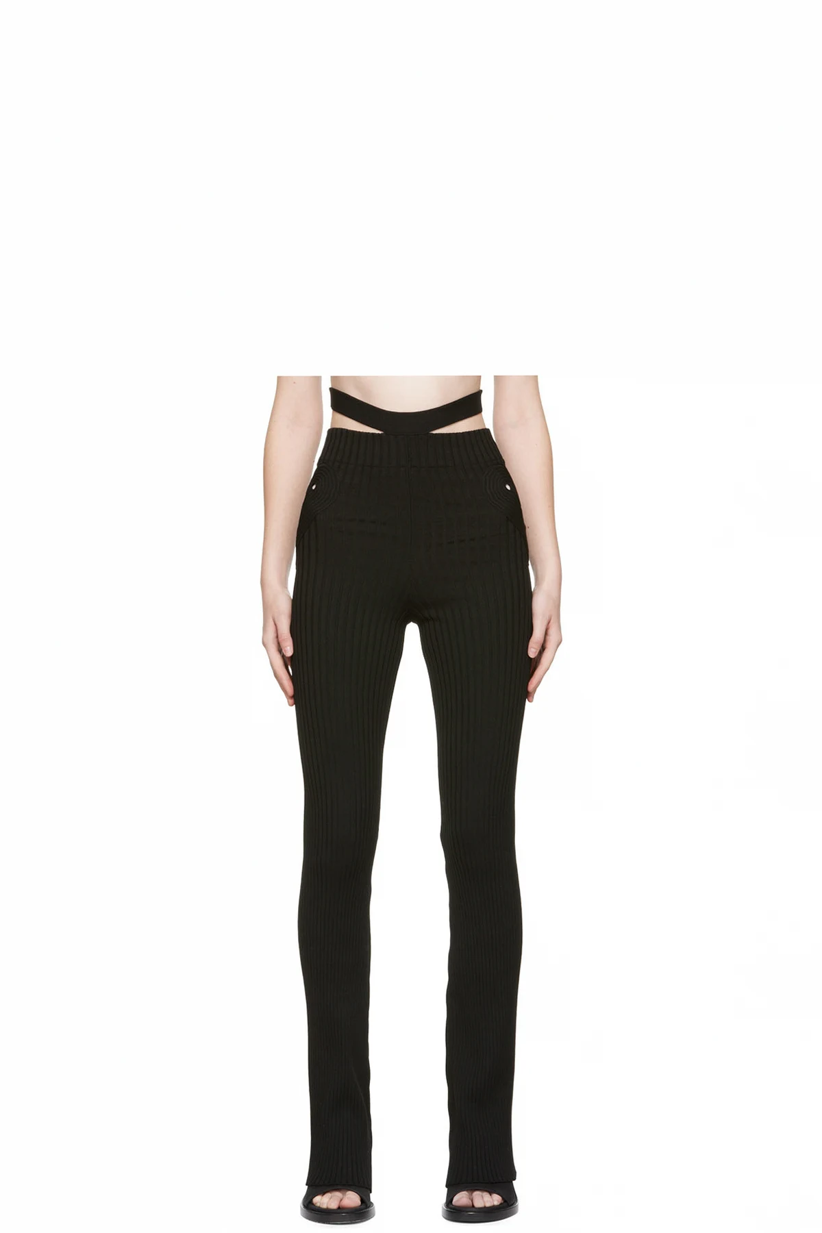 Black Ribbed Trousers