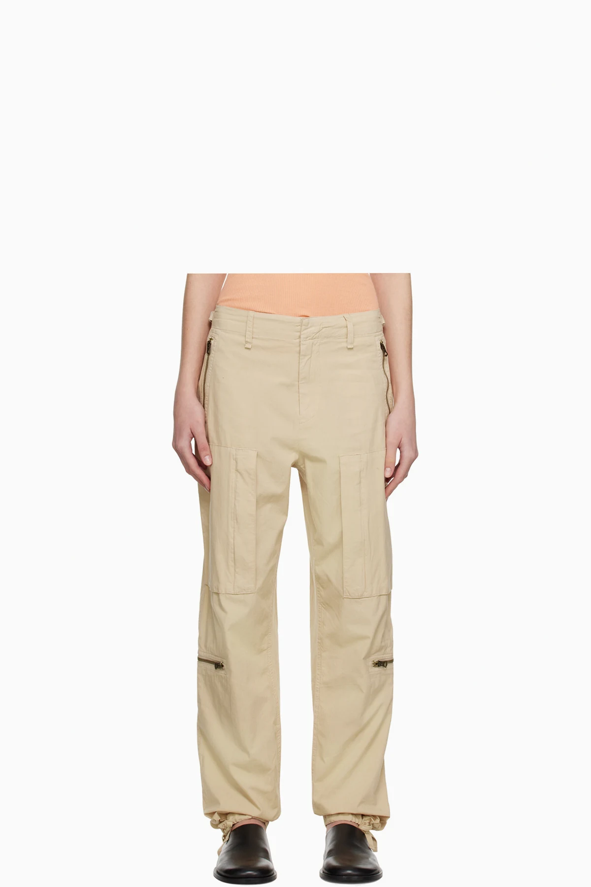 Beige Kai Flight Trousers
