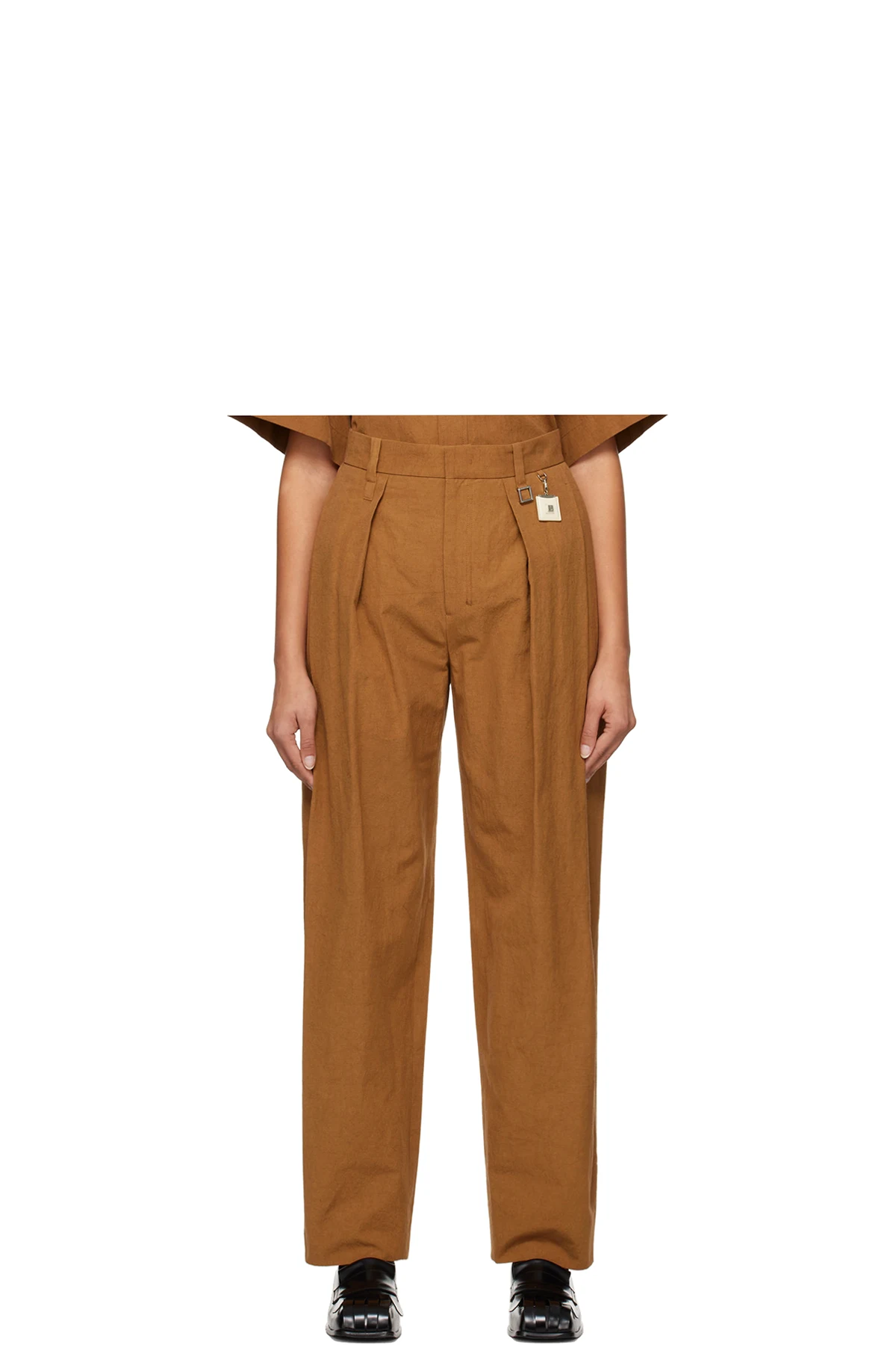 Tan Pleated Trousers