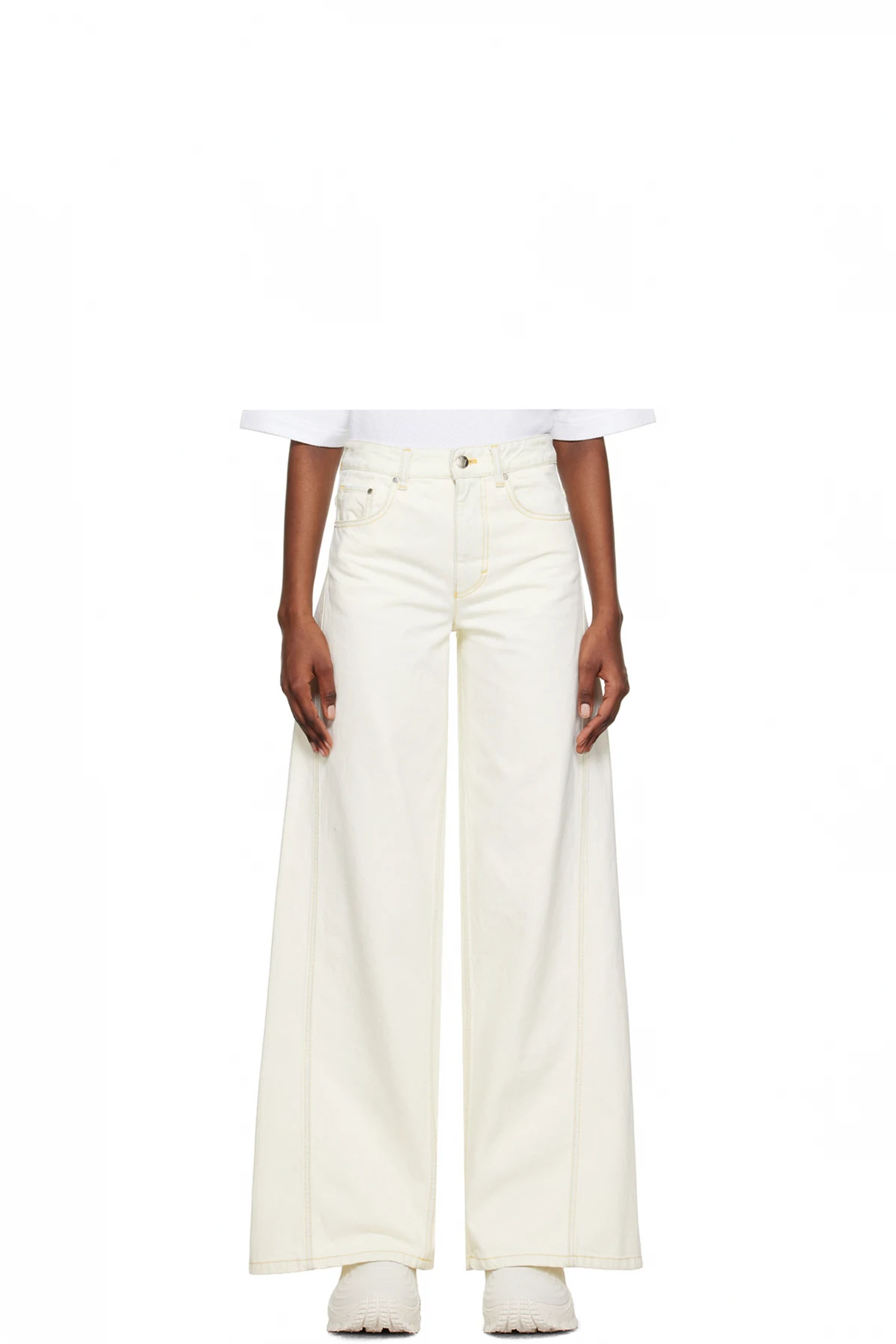 Moncler x Alicia Keys White Bleached Jeans