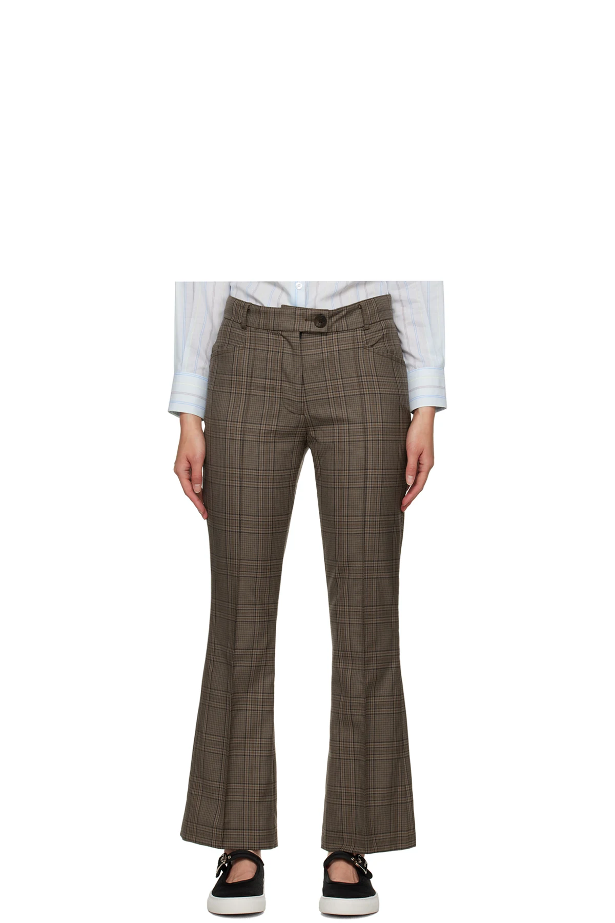 Brown Flared Trousers