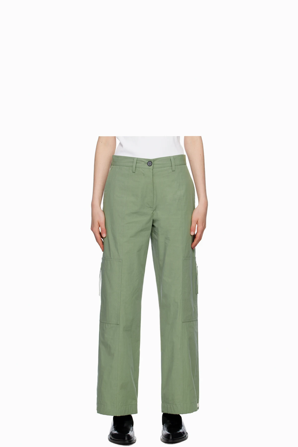 Green Zip Pocket Trousers