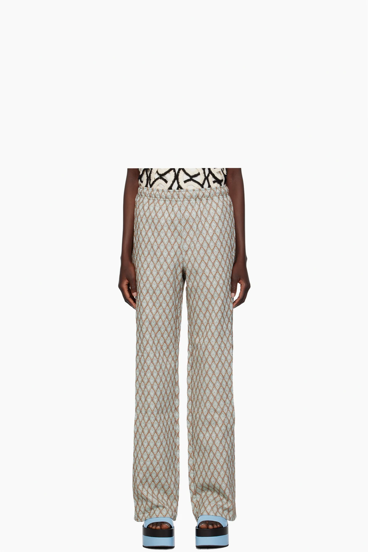 Beige & Blue Makeni Trousers