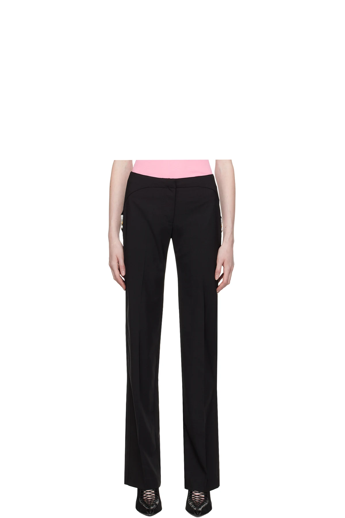 Black Tailoring Buckle Trousers