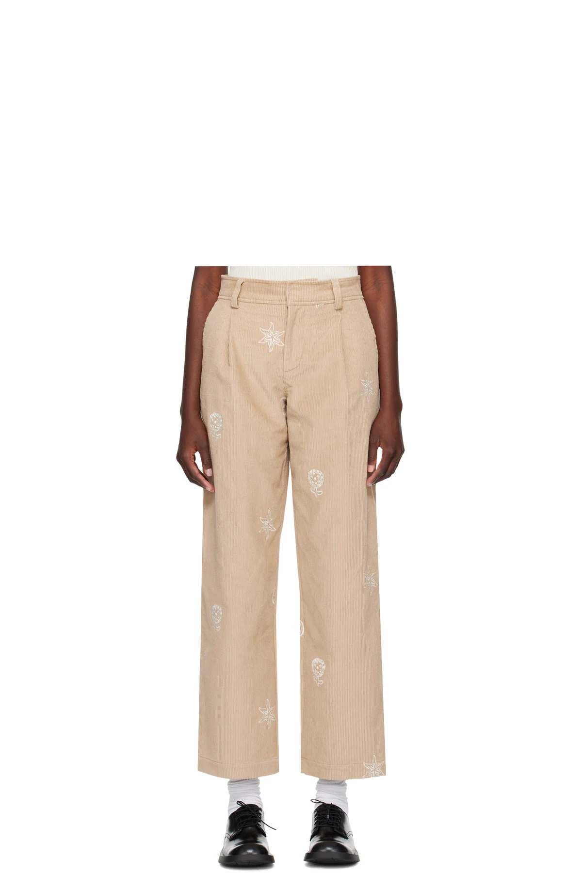 Beige Aidan Trousers