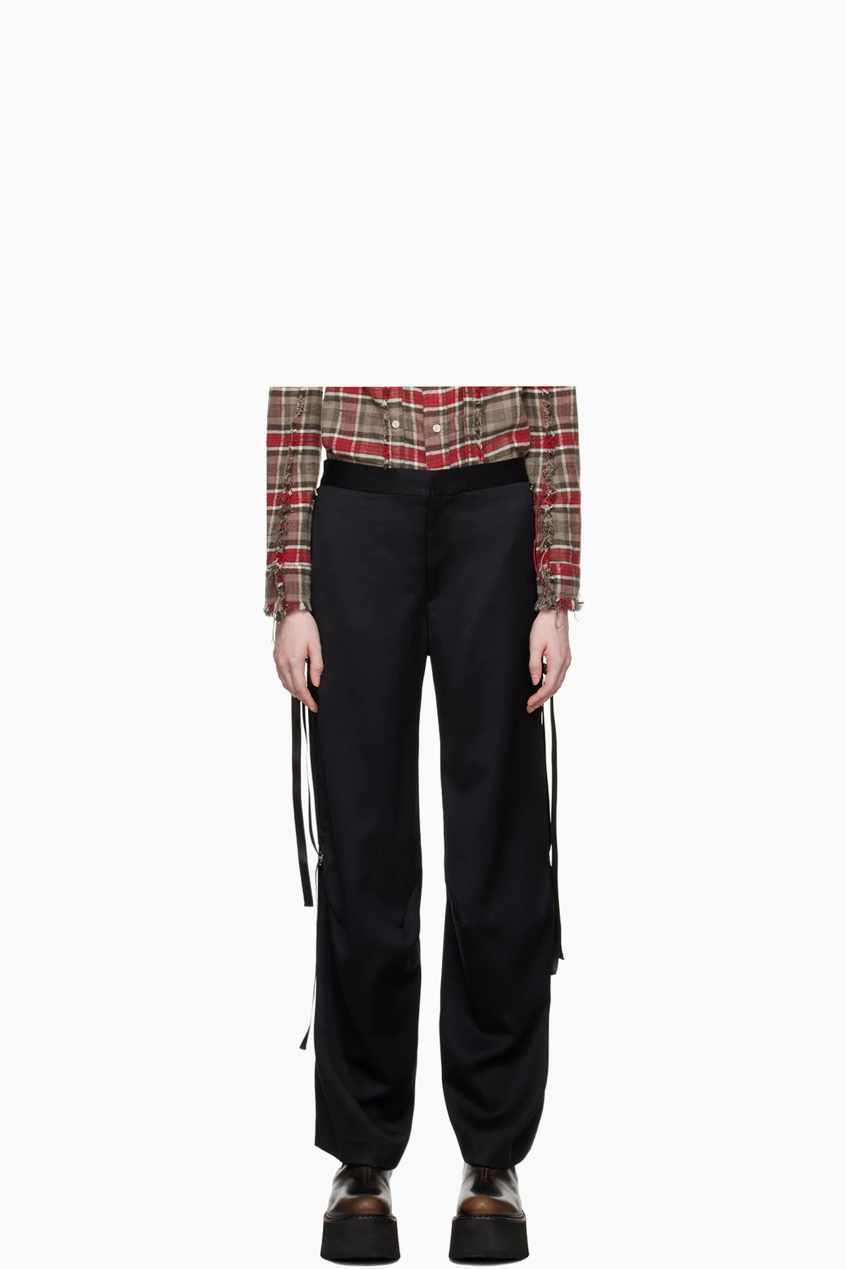 Black Pleated Cargo Pants