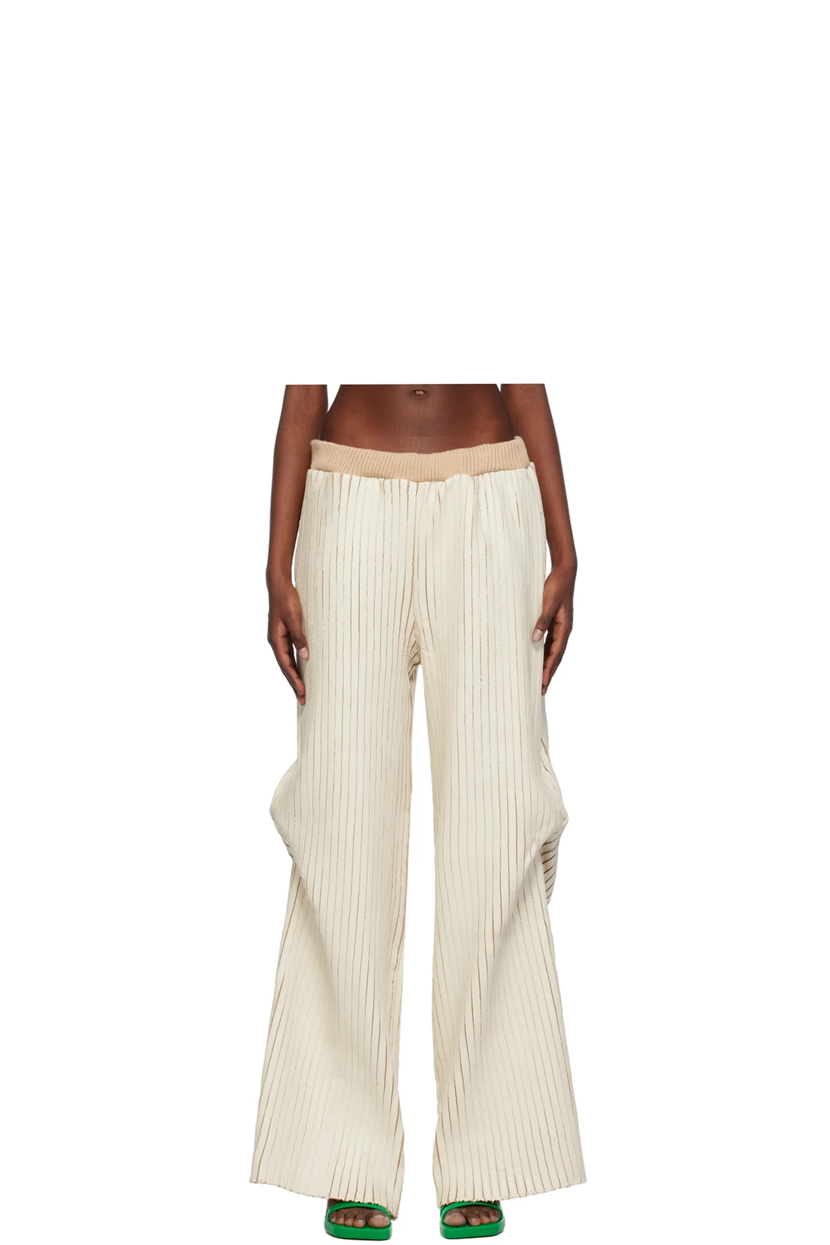 SSENSE Exclusive Off-White & Beige Trousers