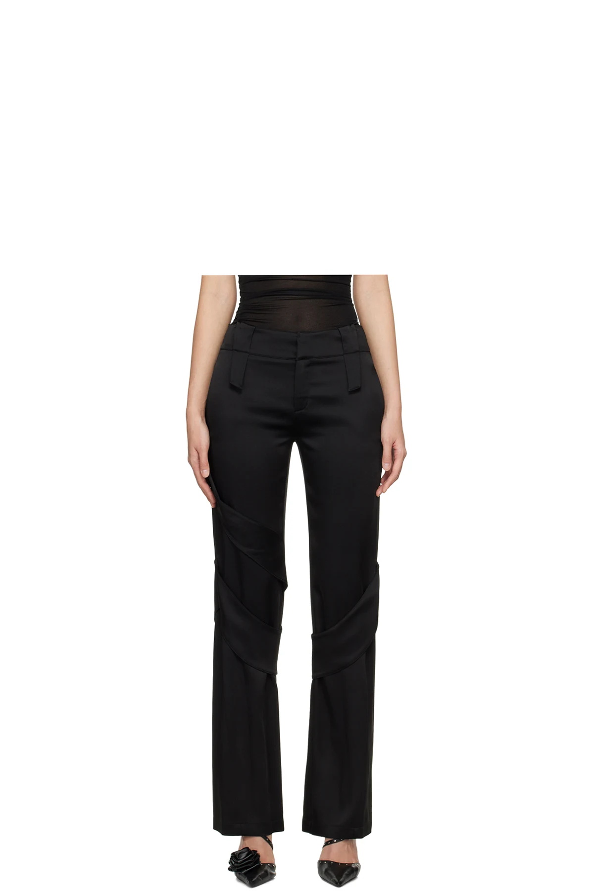 Black Spiral Trousers