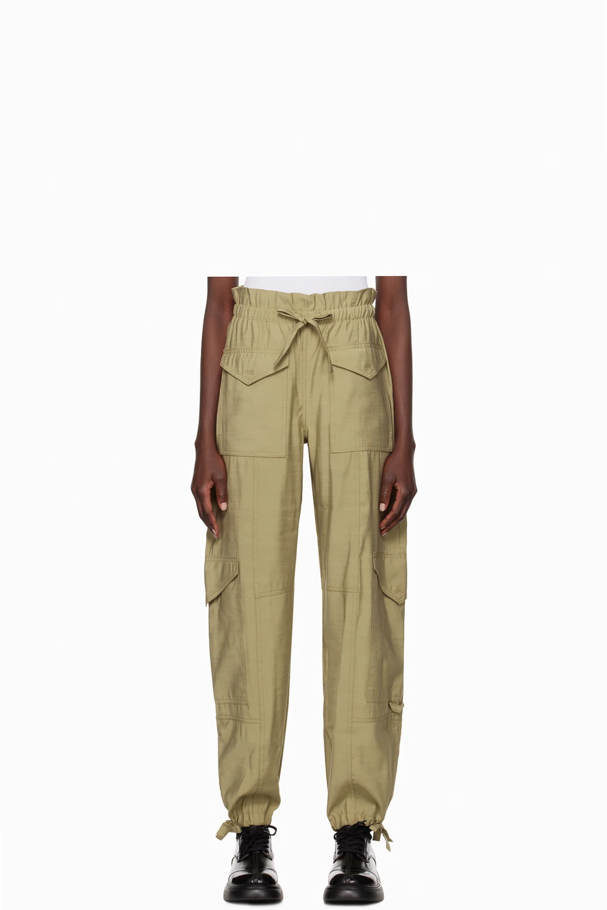 Green High-Rise Trousers