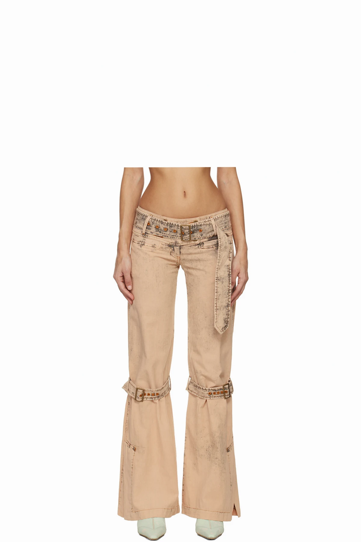 Beige Issa Denim Trousers