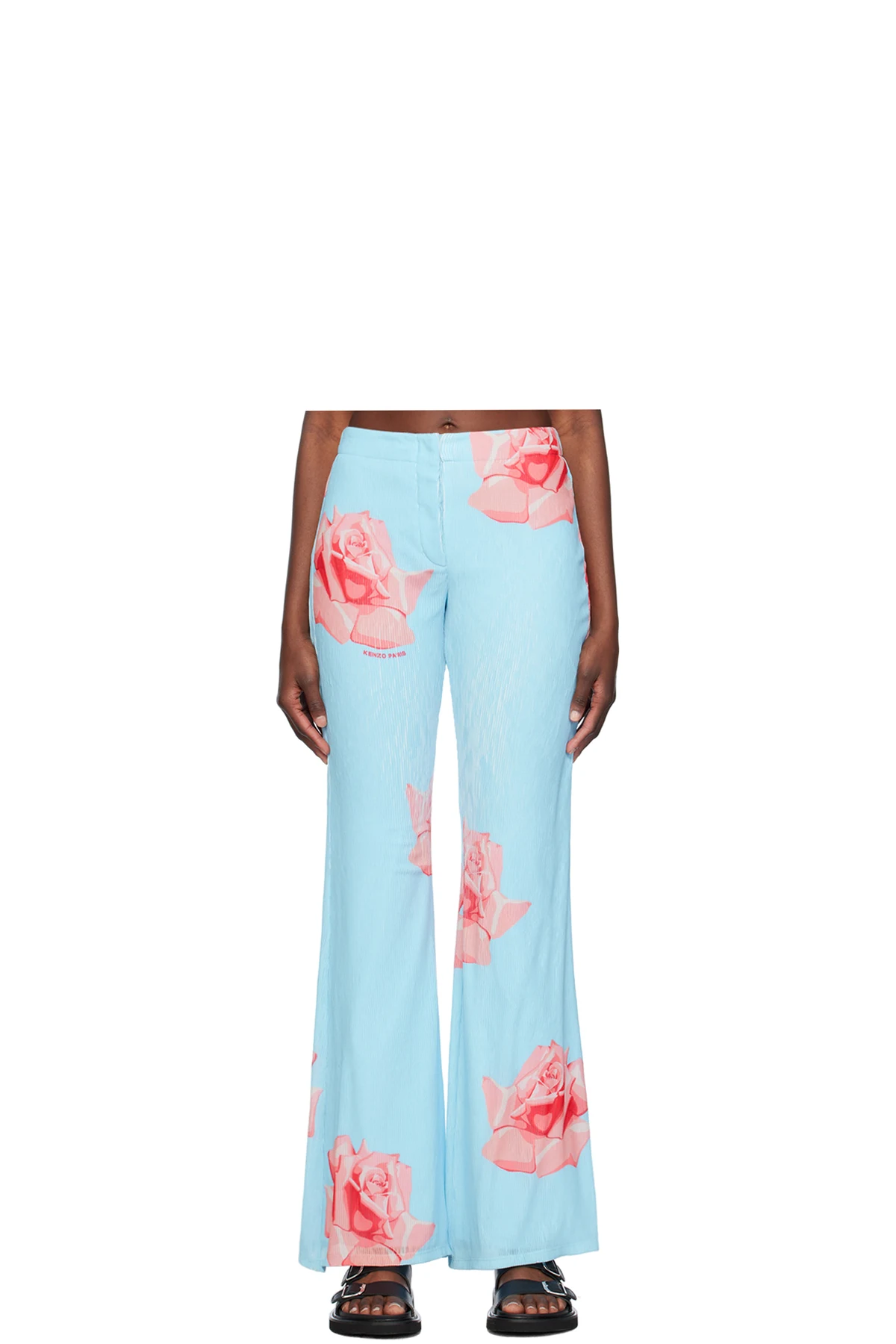 Blue Kenzo Paris Rose Trousers