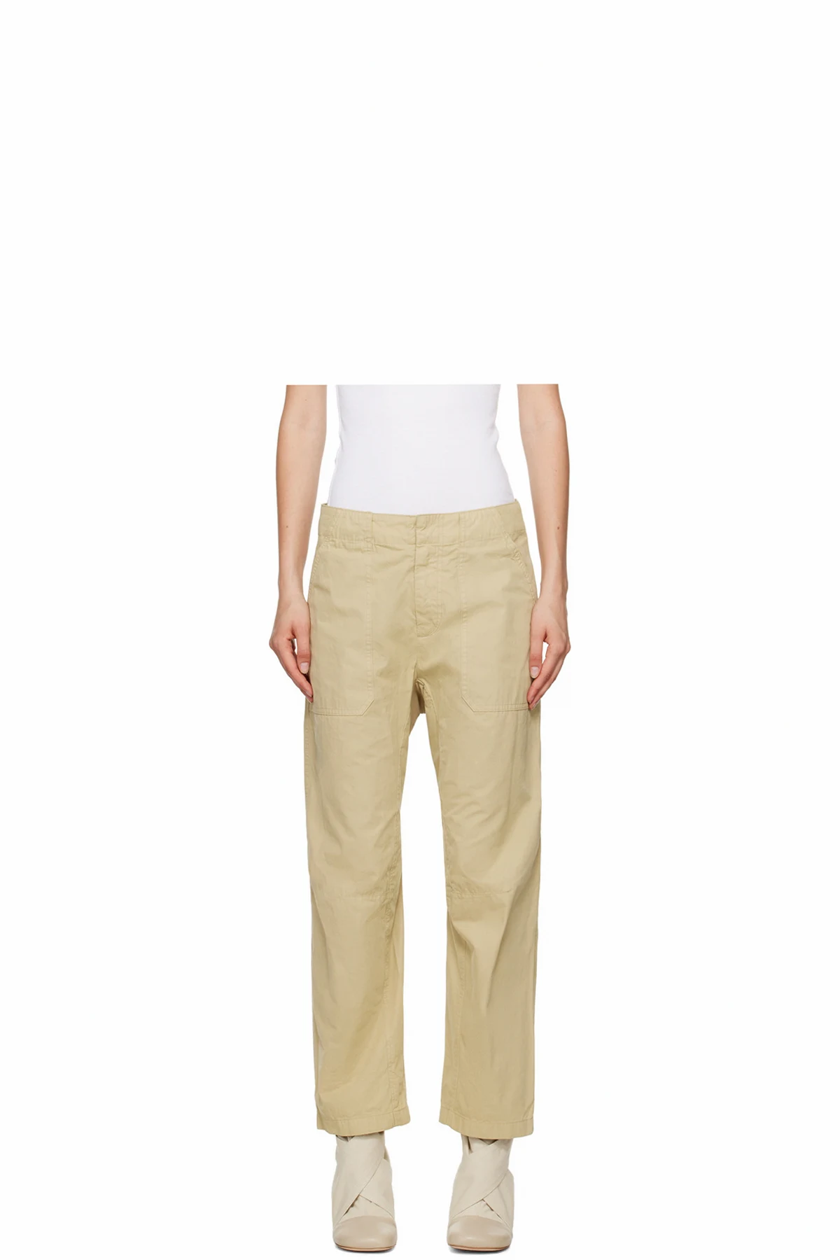 Beige Leyton Trousers