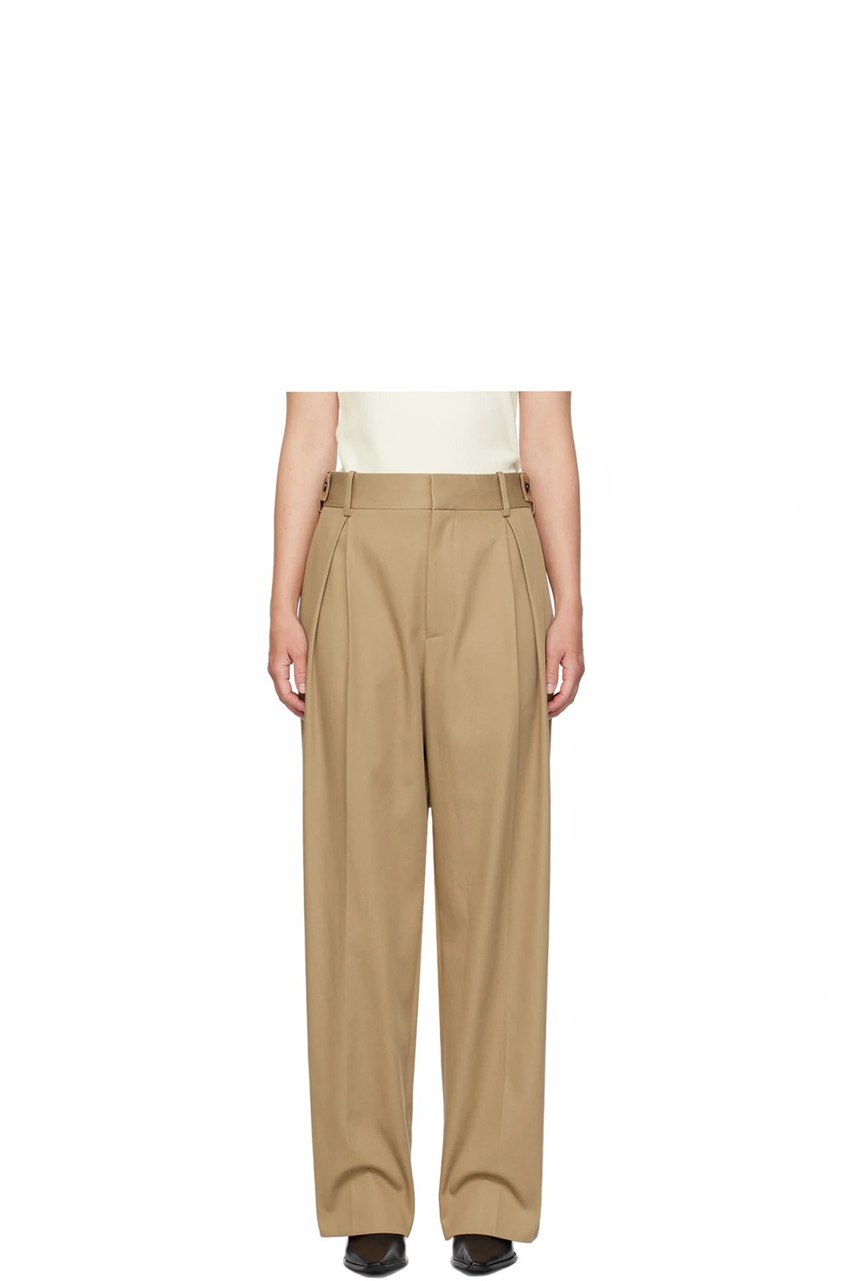 Tan Tapered Trousers