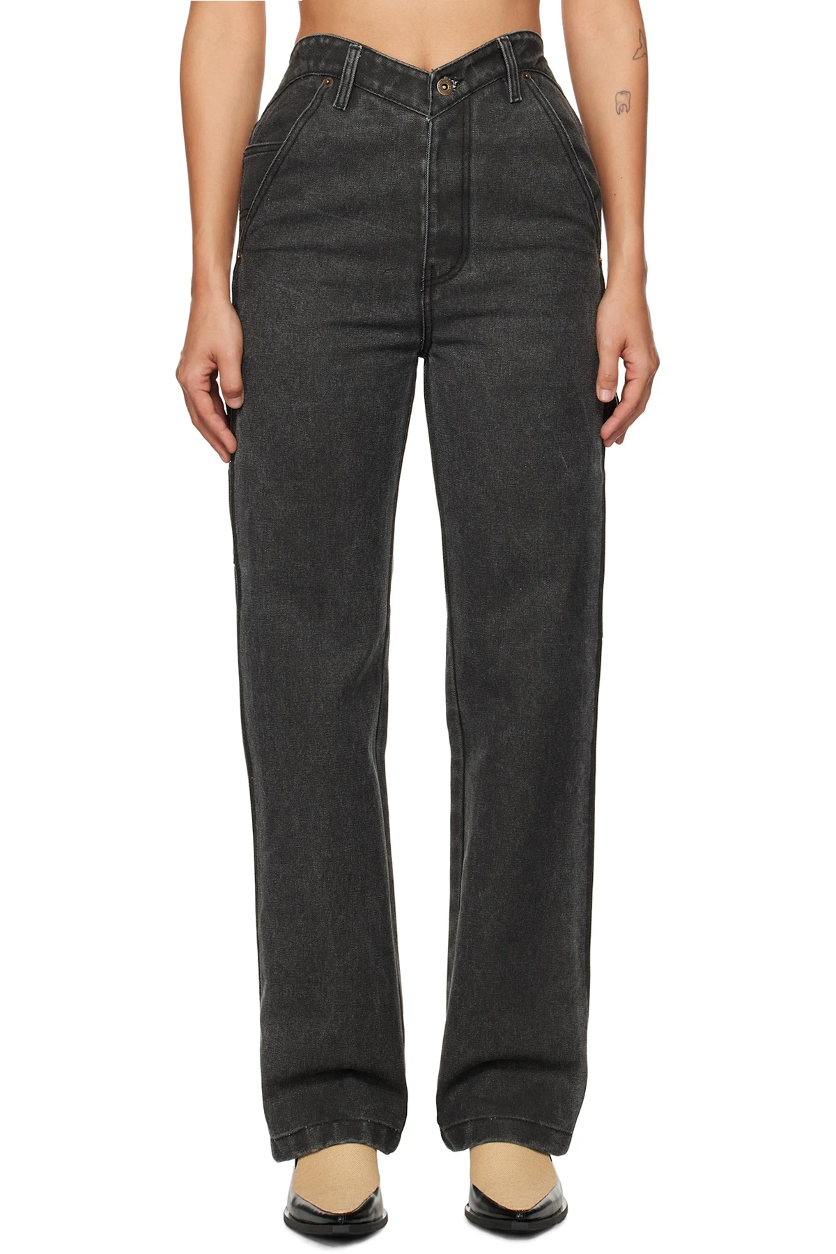 Black Heart Work Trousers