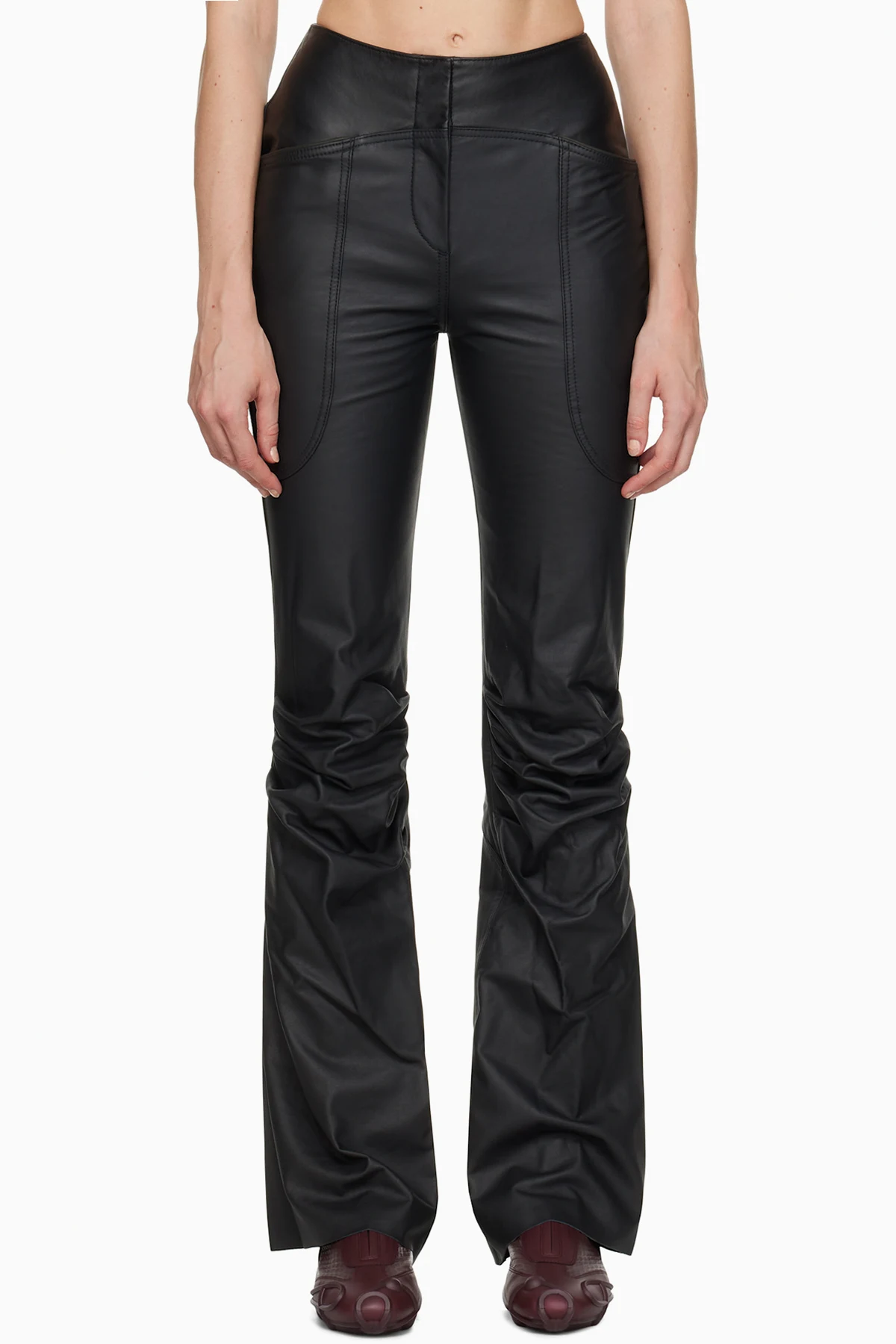 Black Kiko Kostadinov Edition Eero Leather Trousers