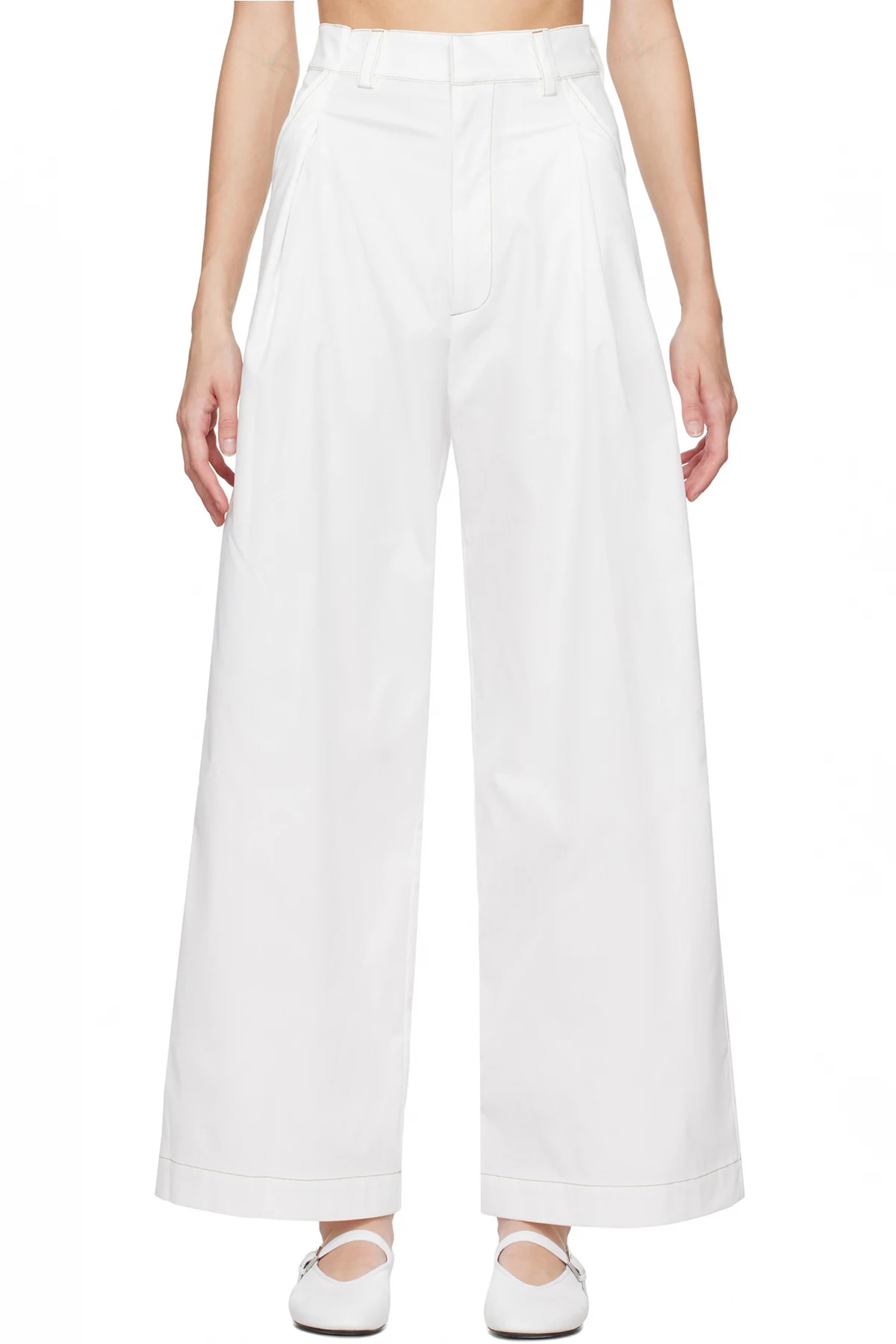 White Olympe Trousers