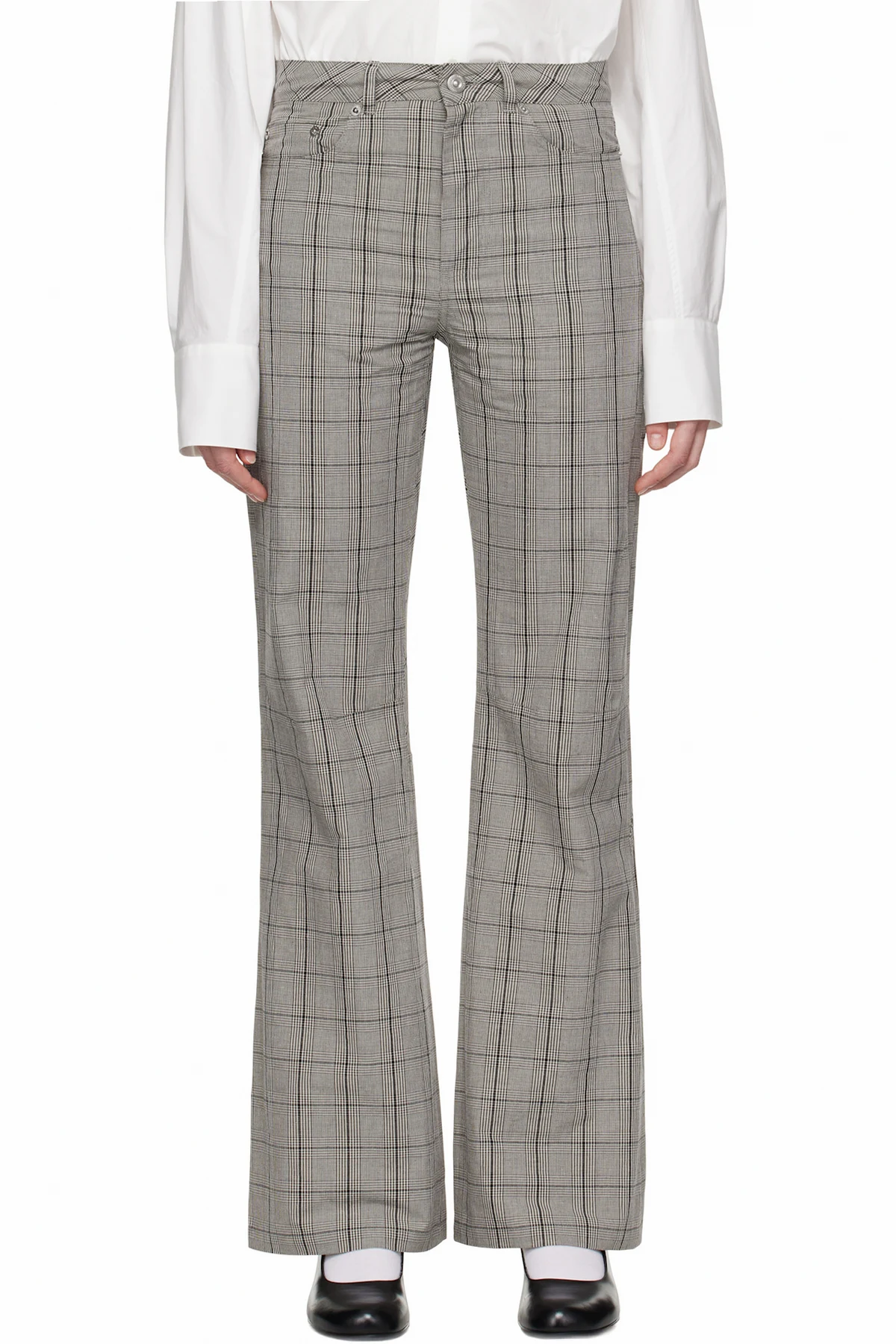 Black & White Moto Cut Trousers
