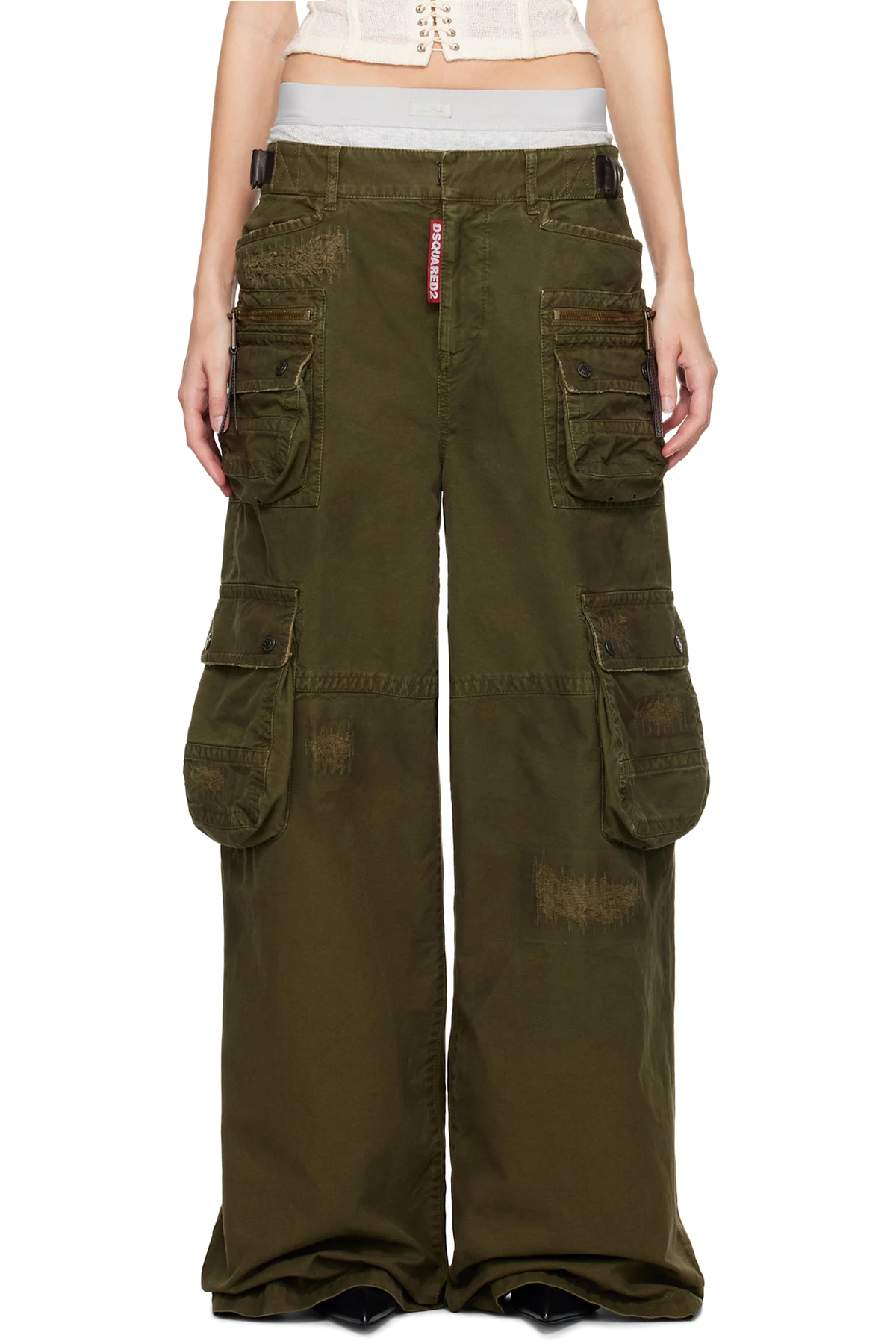 Khaki Lost Pocket Cargo Pants