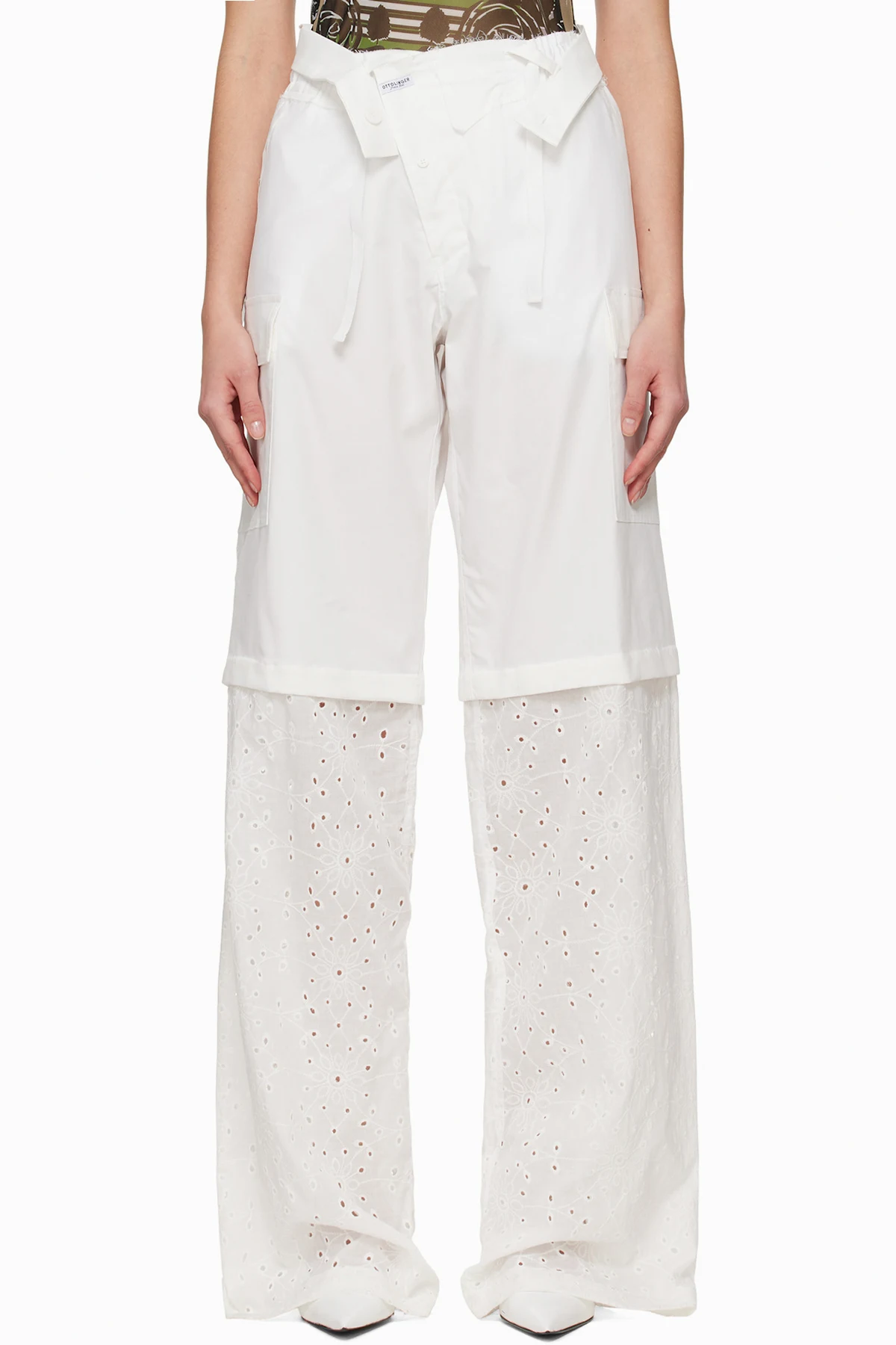 White Baggy Cargo Pants