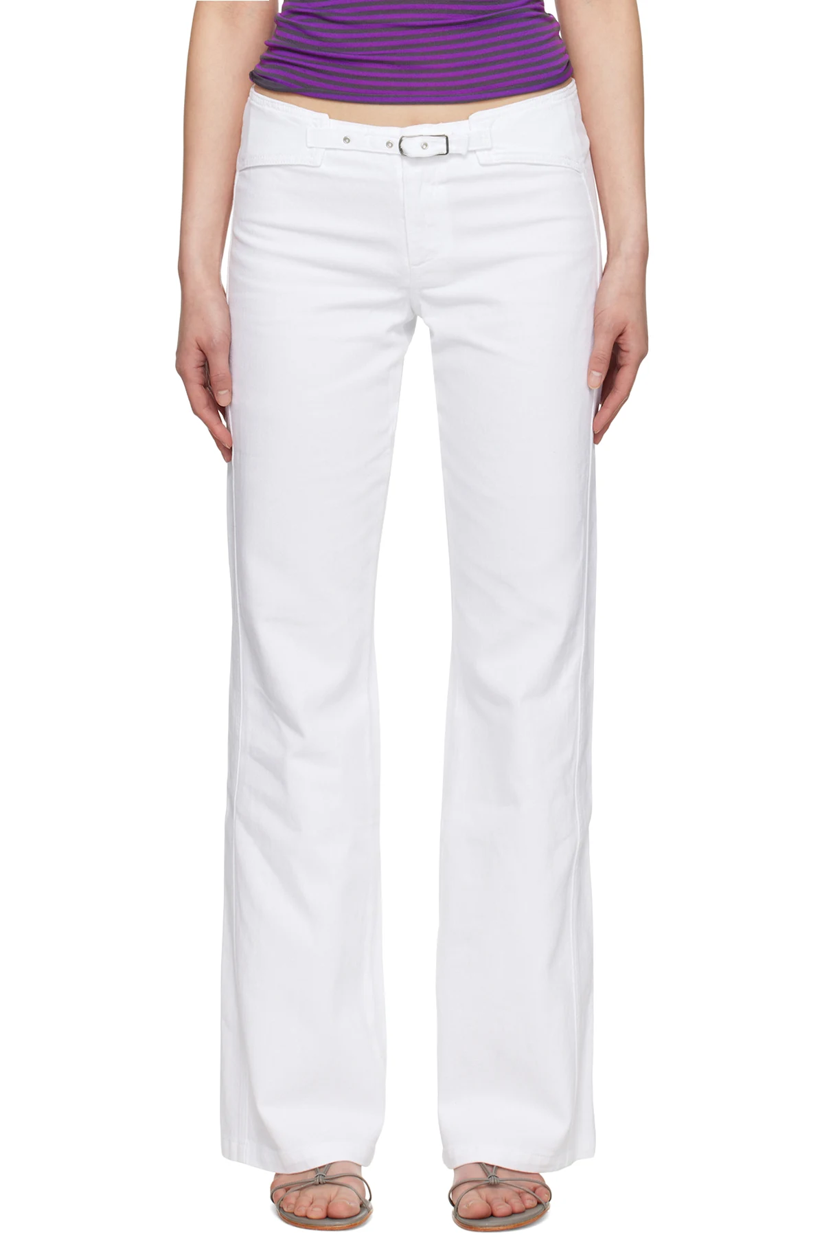 SSENSE Exclusive White Nicole Denim Trousers