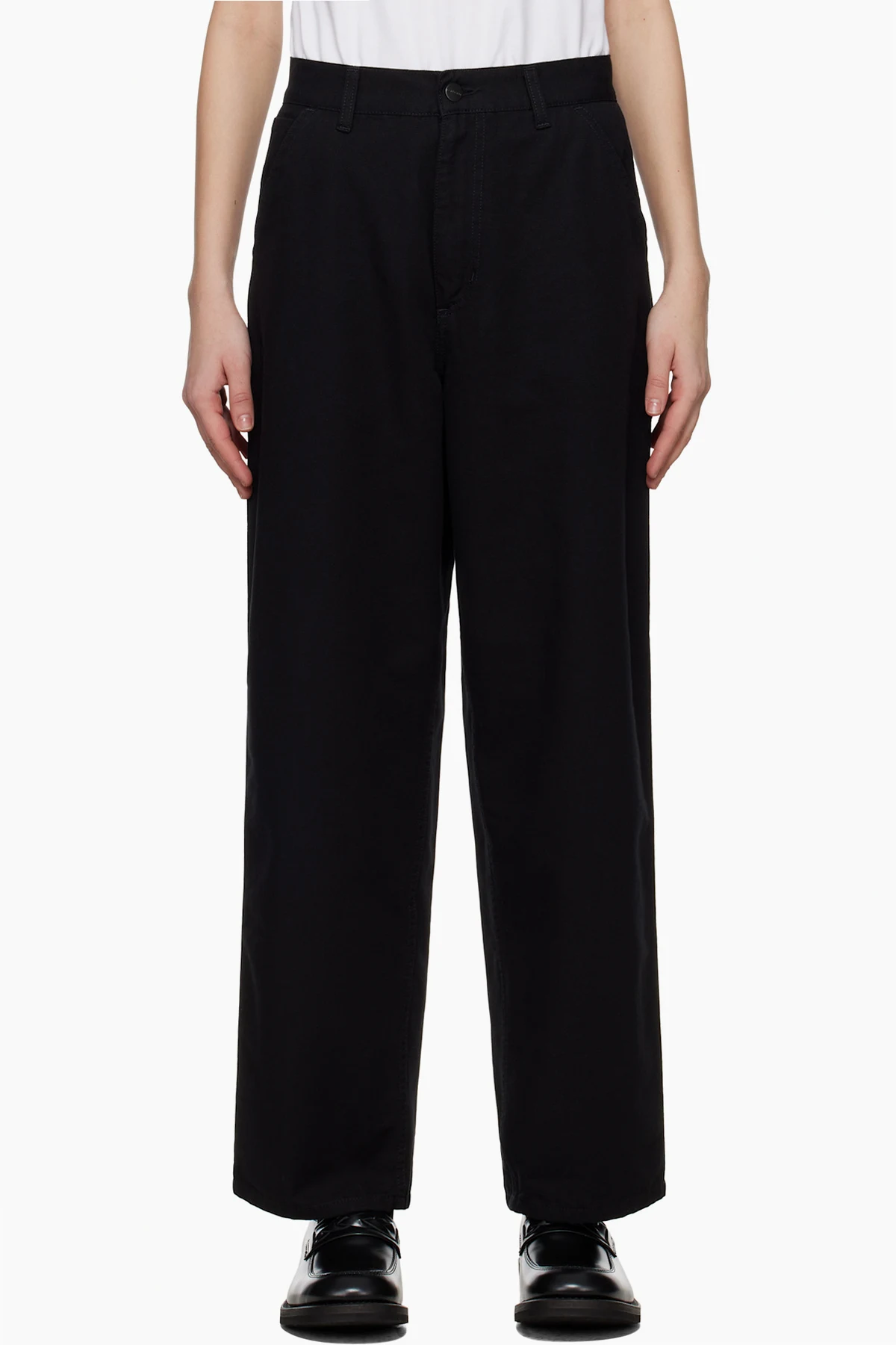 Black Brandon Single Knee Trousers