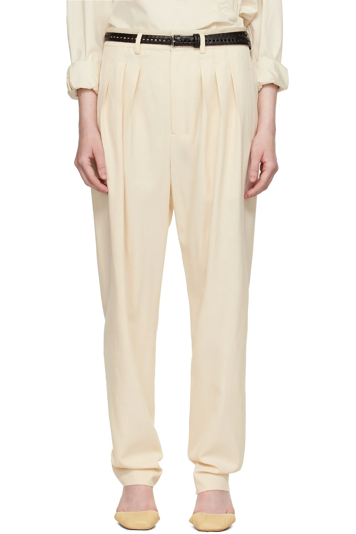 Off-White Pleated Tailored Trousers