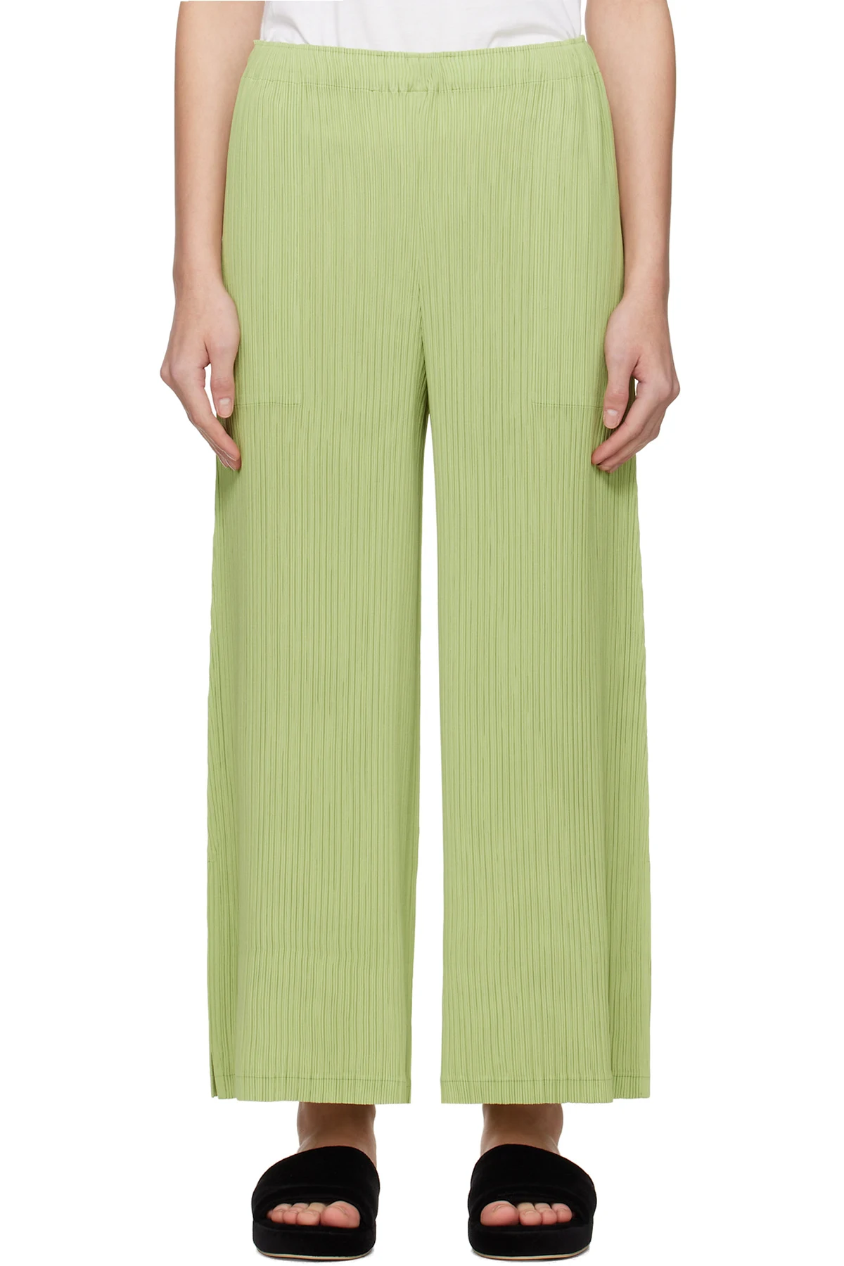 Green Hatching Bottoms Trousers
