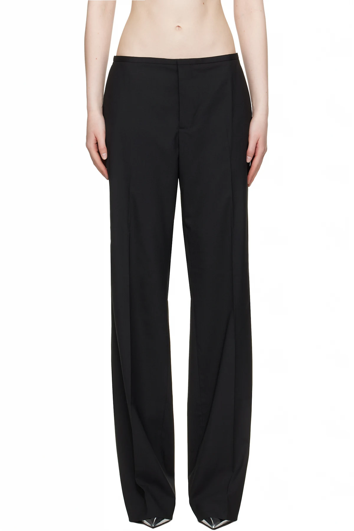 Black '032c Office Attire' Loose Cut Suit Trousers