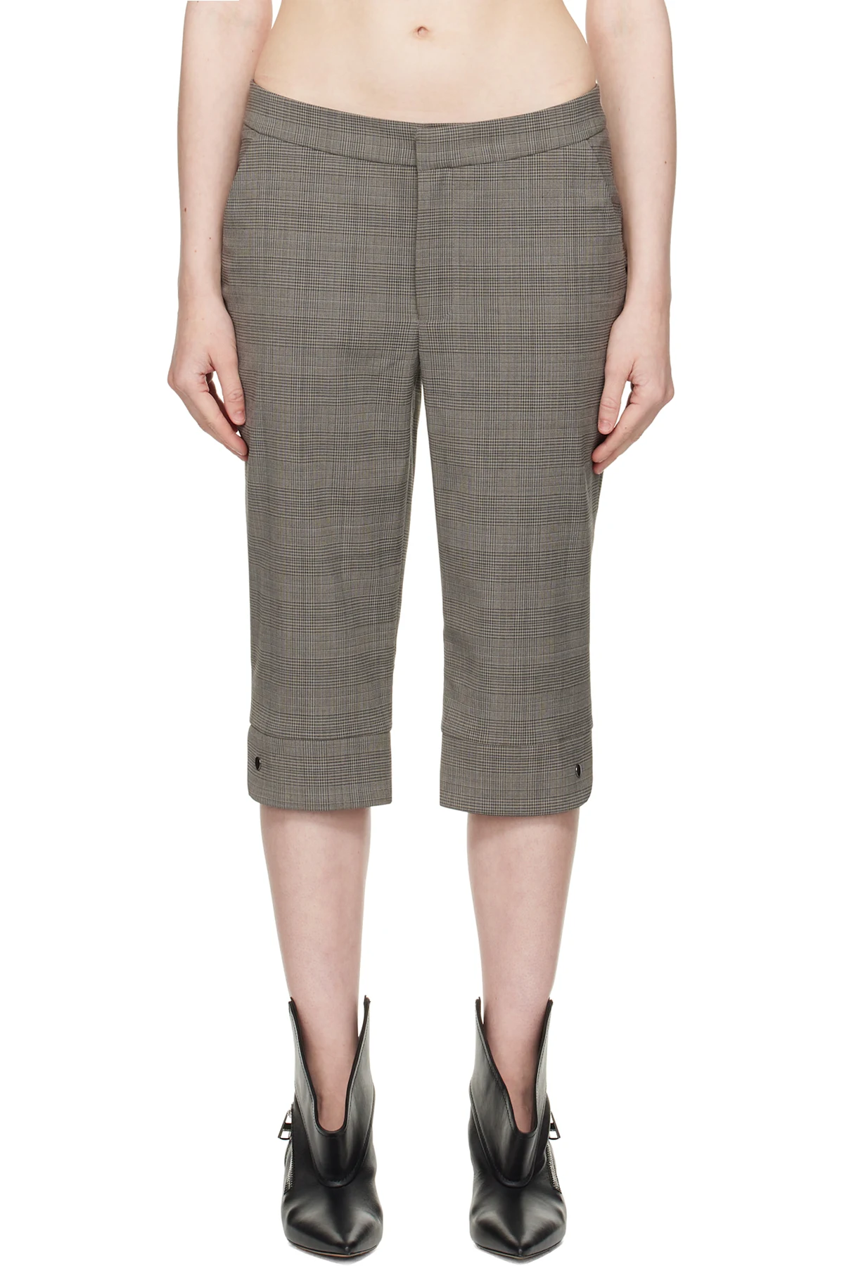 Gray Teo Capri Trousers