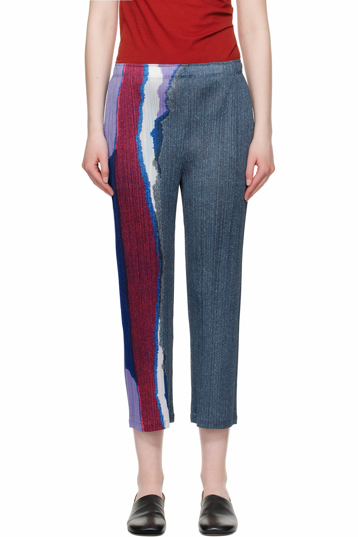 Blue Grainy Colors Trousers