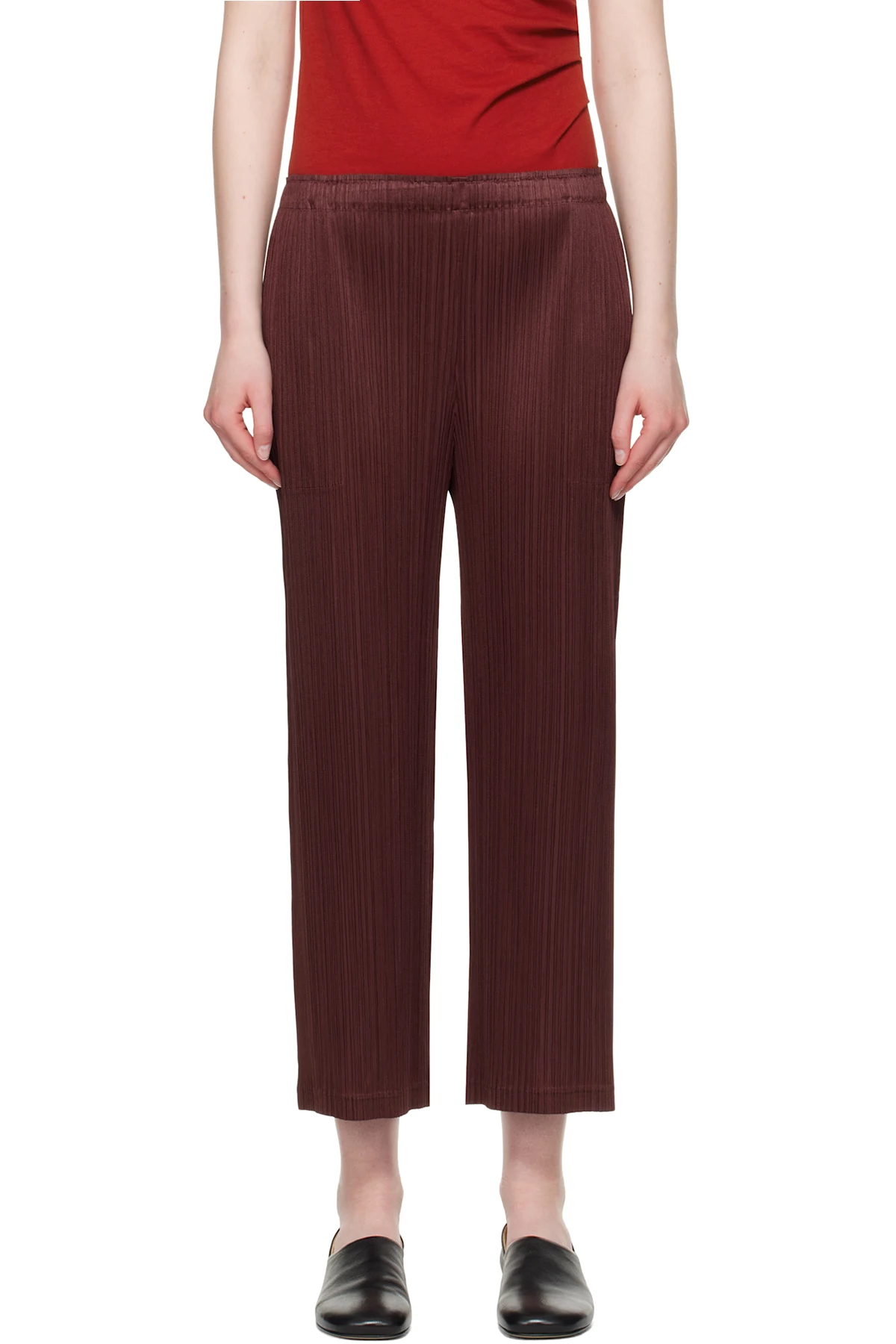 Burgundy Loop Trousers