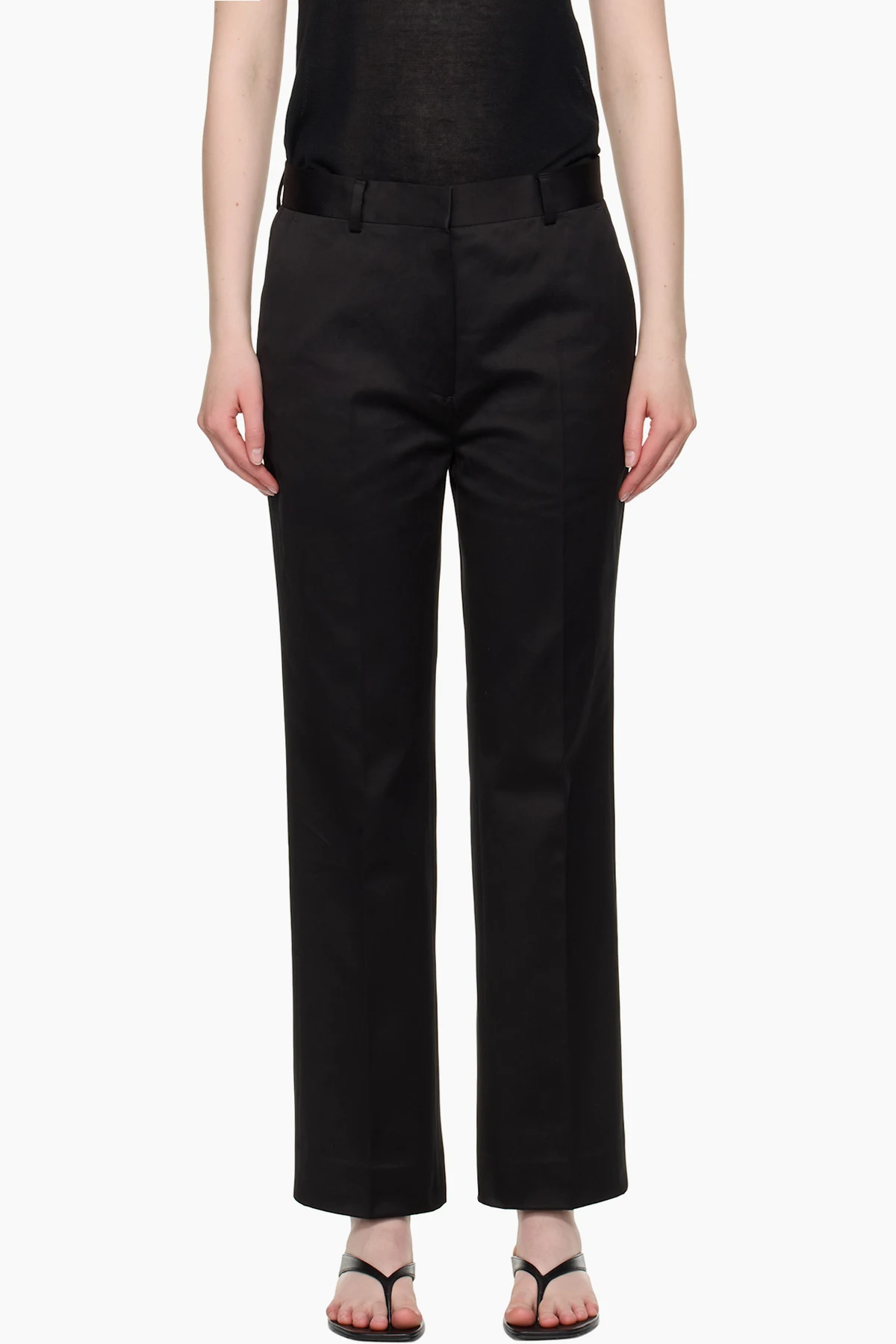 Black Tailored Chino Trousers
