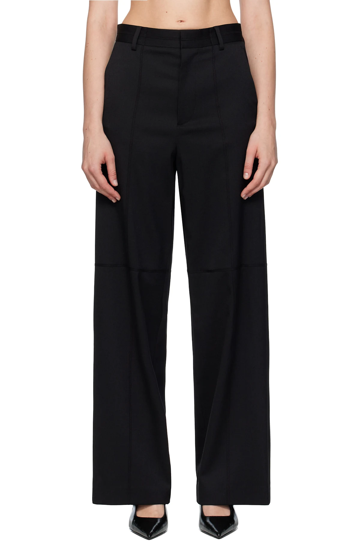 Black Tailoring Wool Trousers