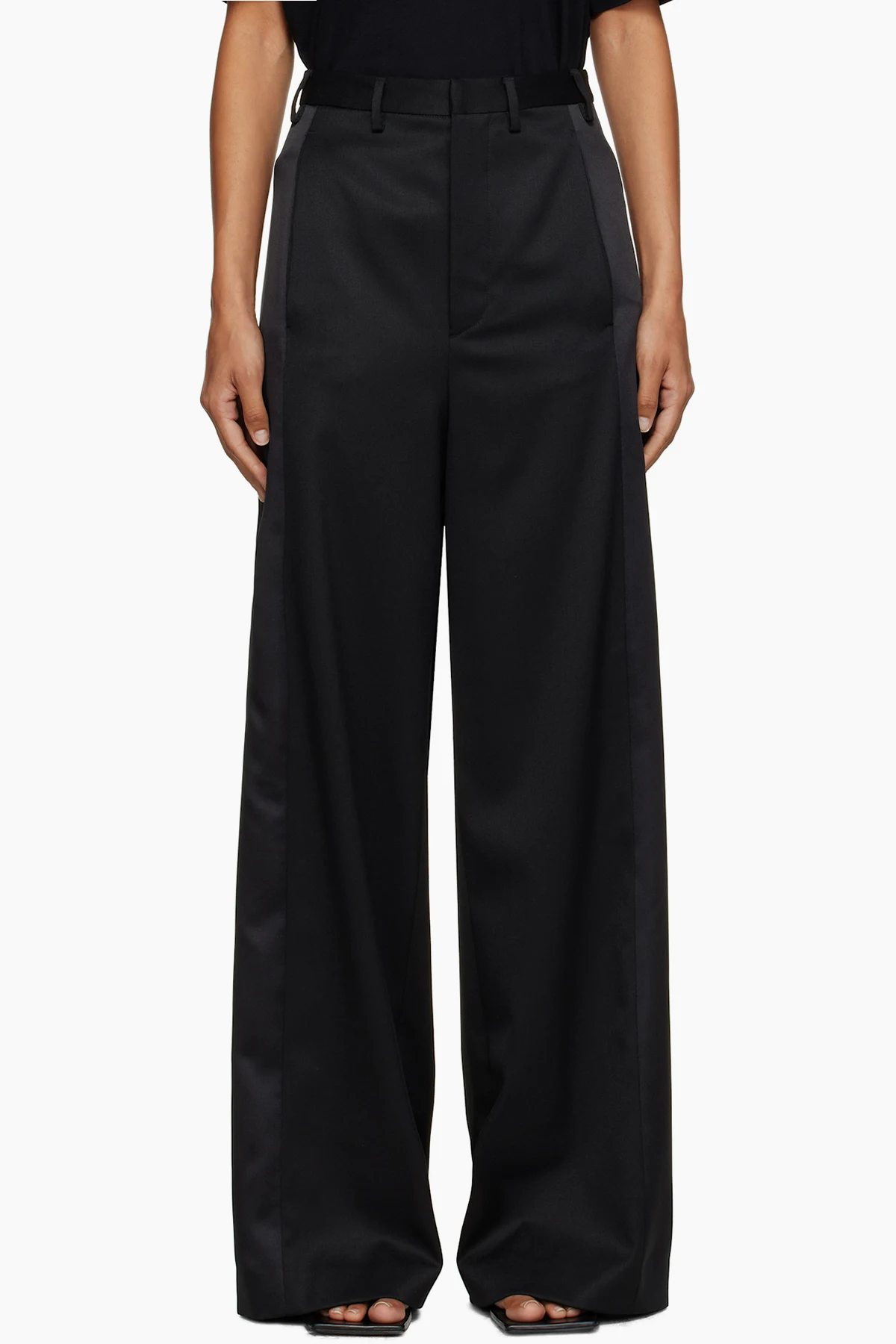 Black Tailored Wool Trousers