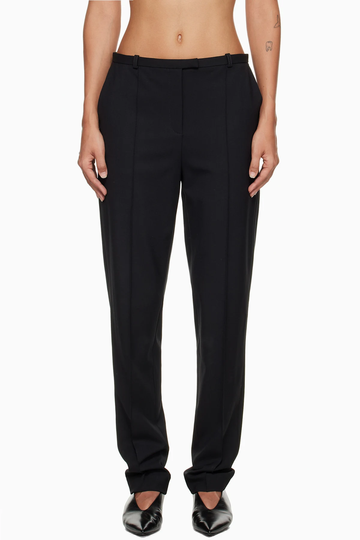 Black Malka Fitted Trousers