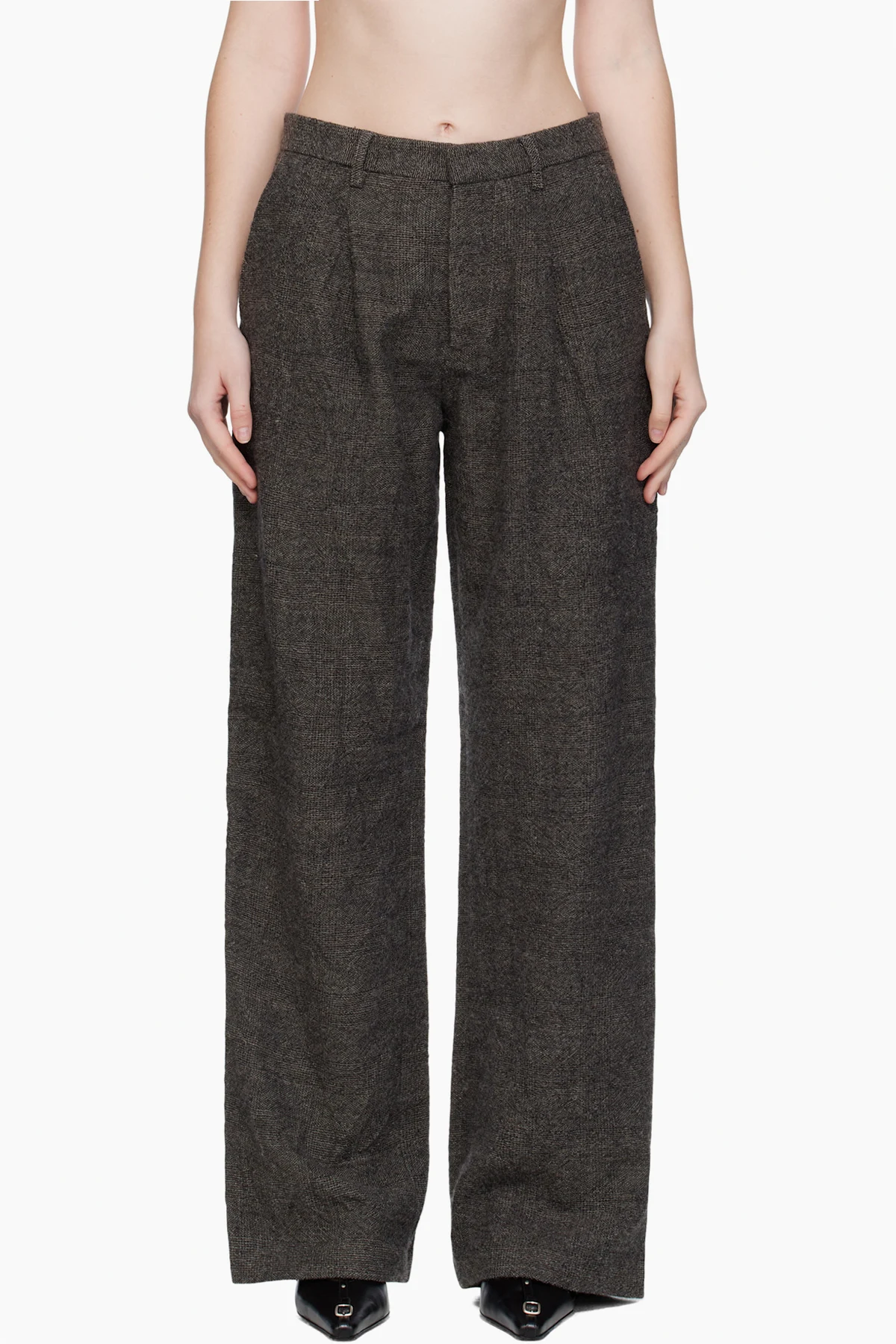 Gray Wide Leg Trousers