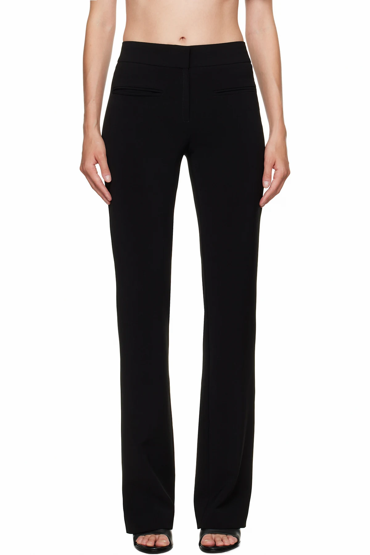 Black Heritage Fluid Bootcut Trousers