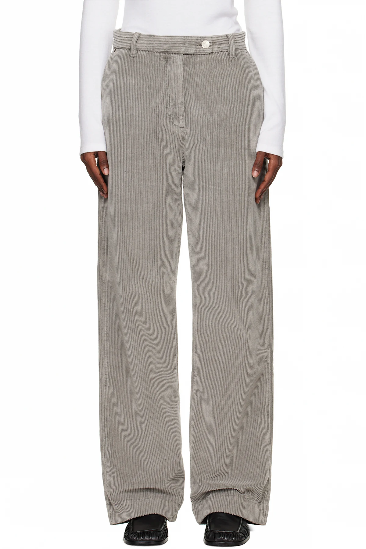 SSENSE Exclusive Gray Cord Trousers