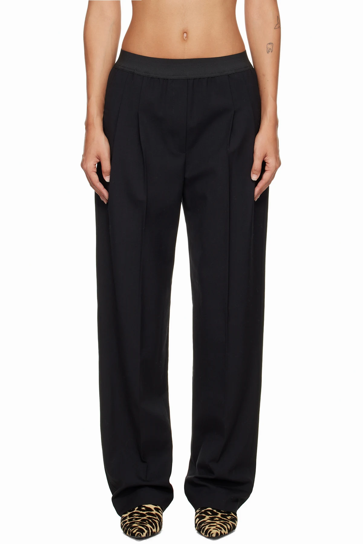 Black Niro Elasticated Waistline Trousers