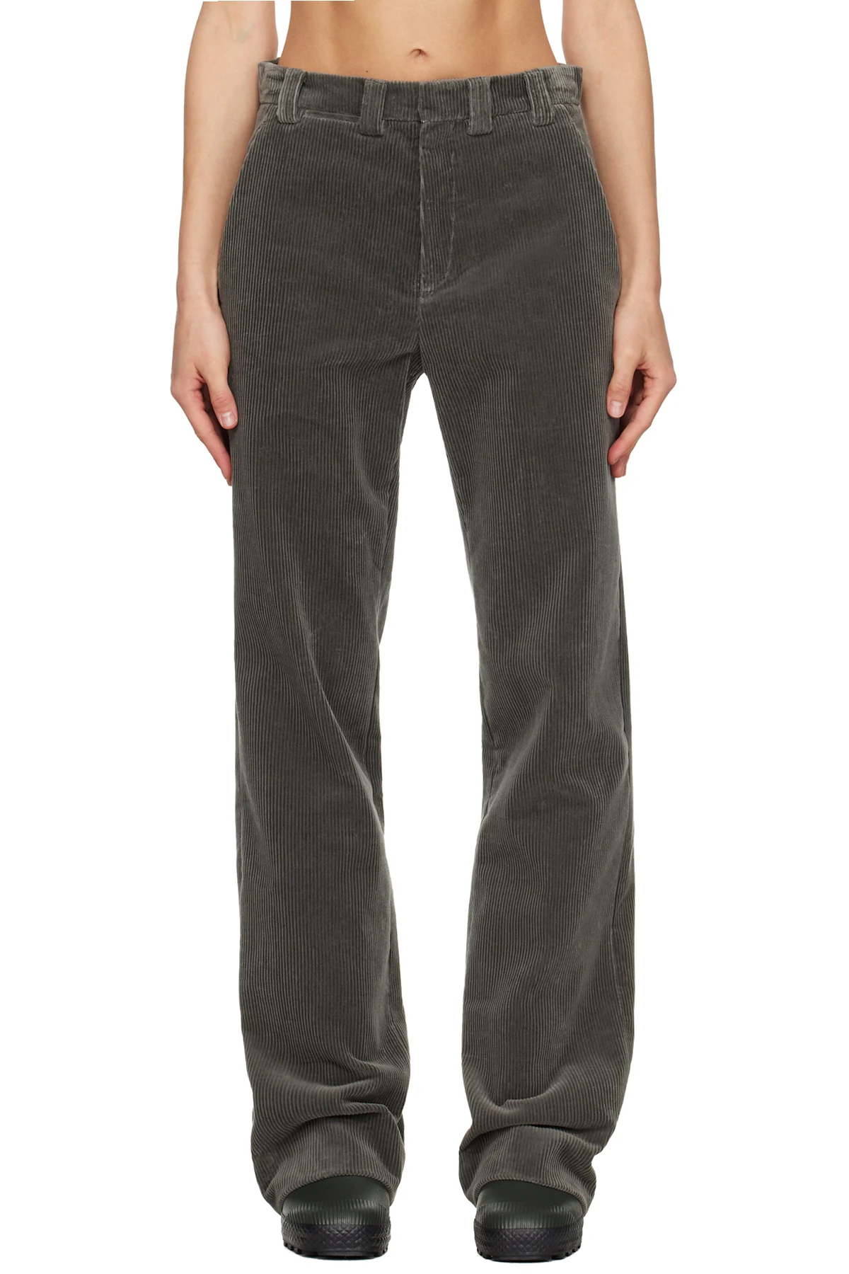 SSENSE Exclusive Gray Corduroy Trousers