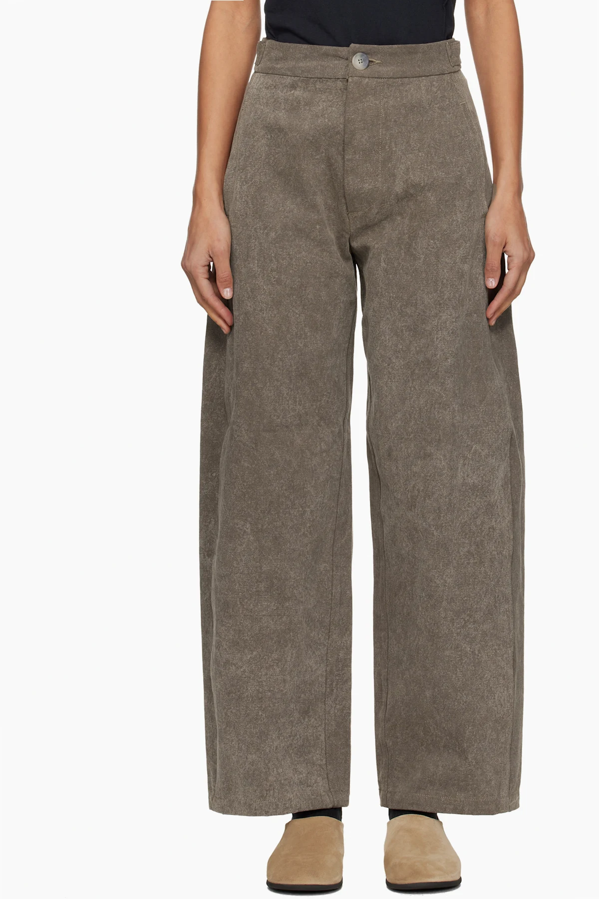 Taupe Canvas Trousers