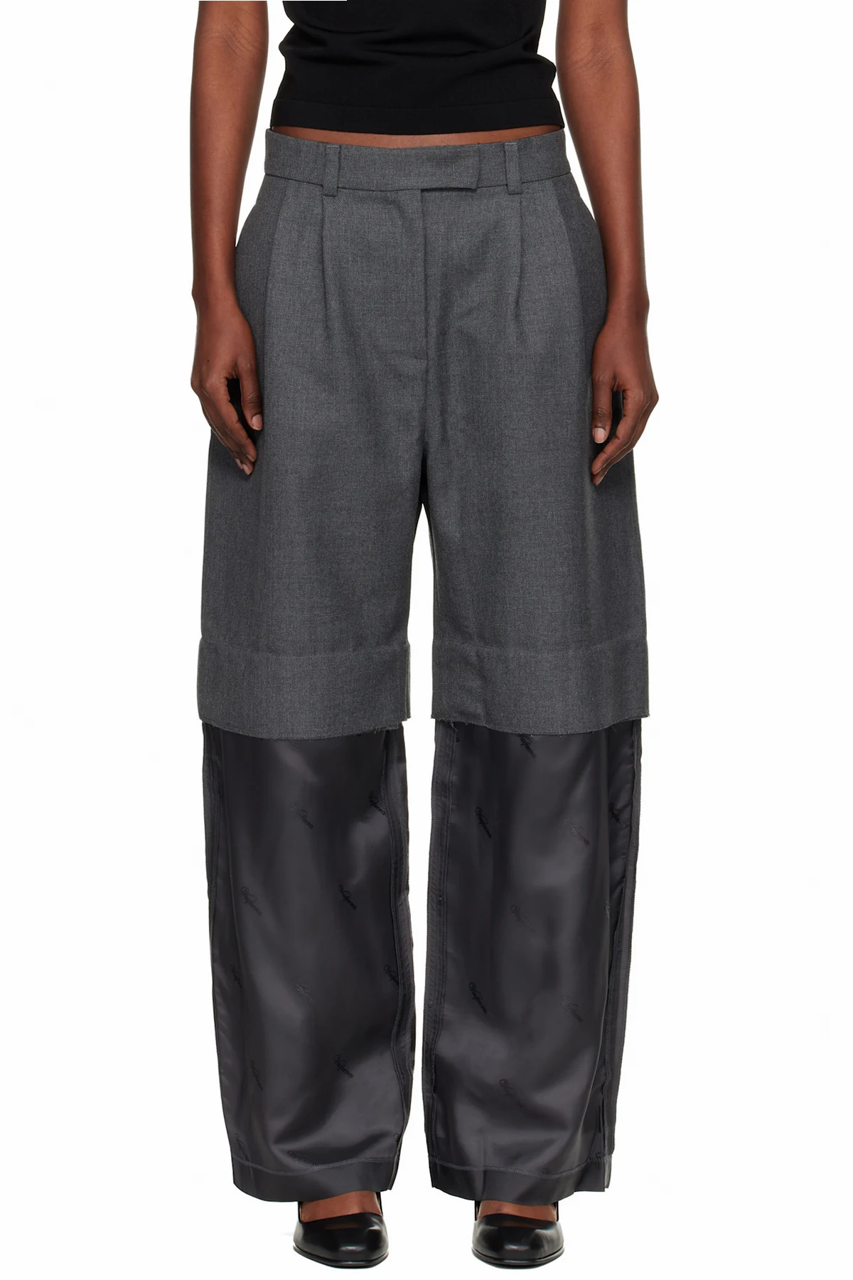 Gray Chopped Trousers