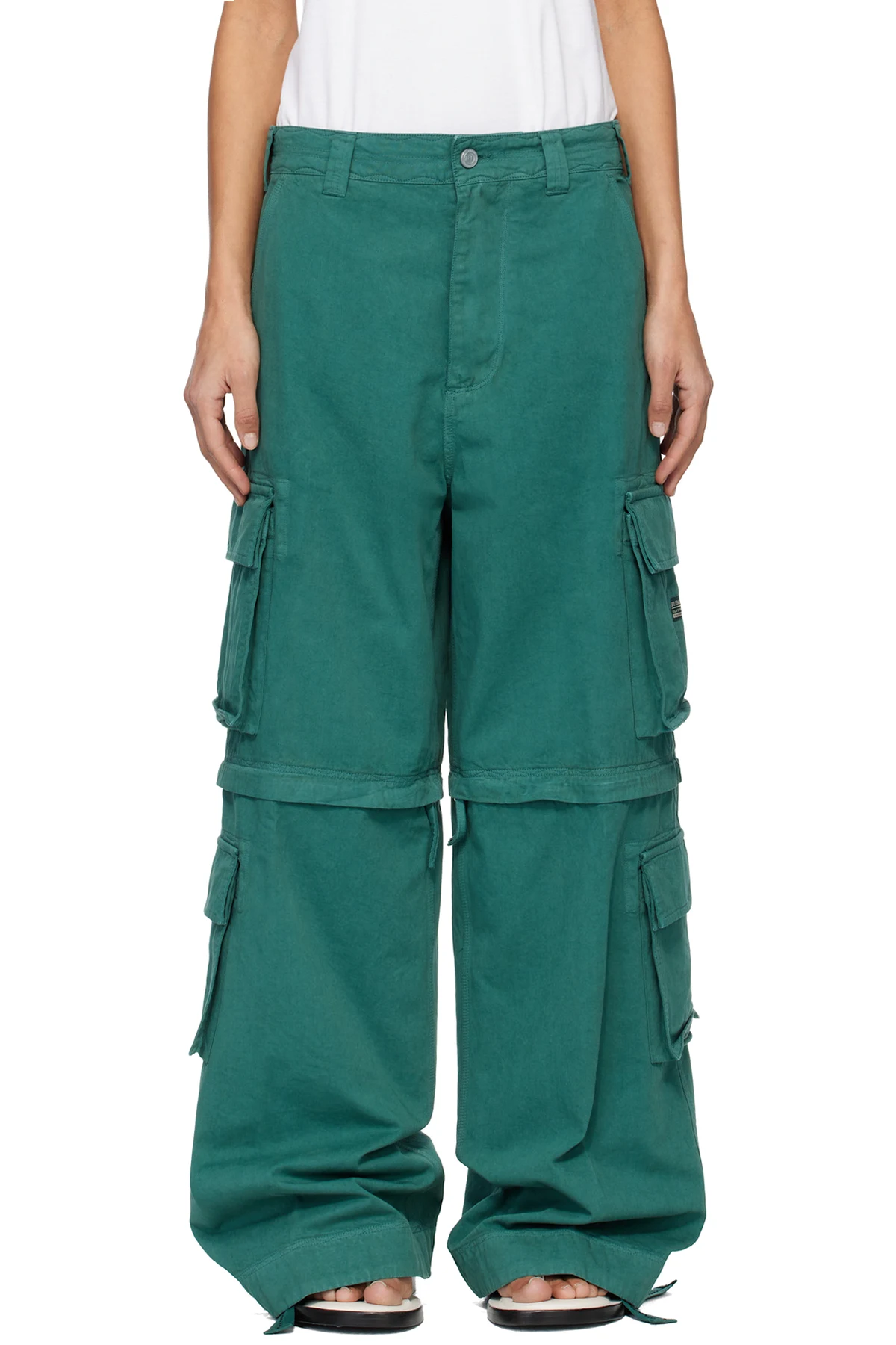 Green Zip-Off Cargo Pants