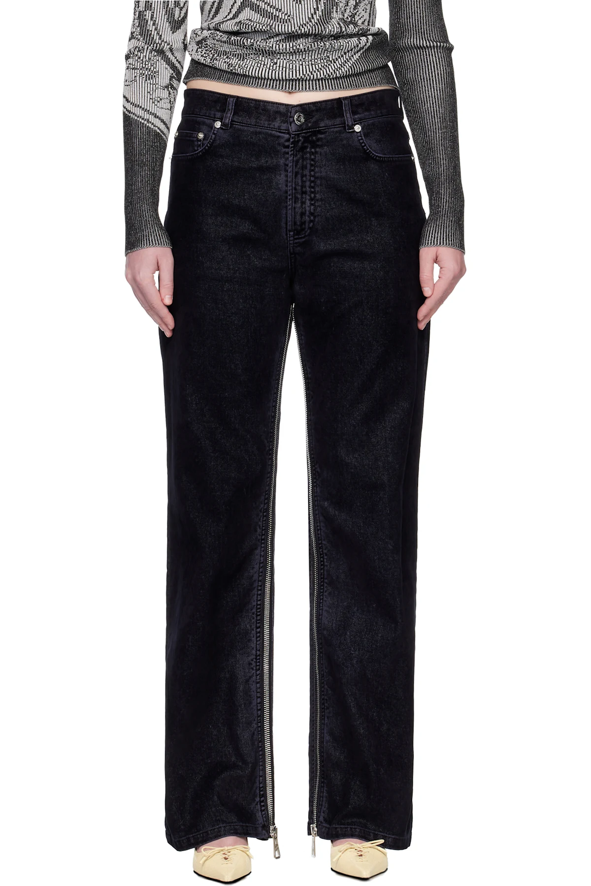 Navy 'The Flocked Denim' Jeans