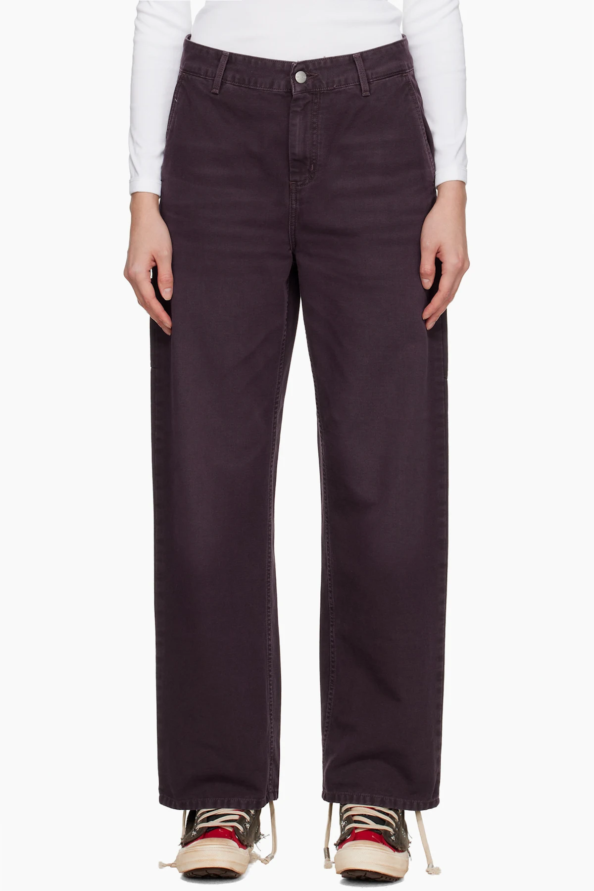 Burgundy Pierce Trousers