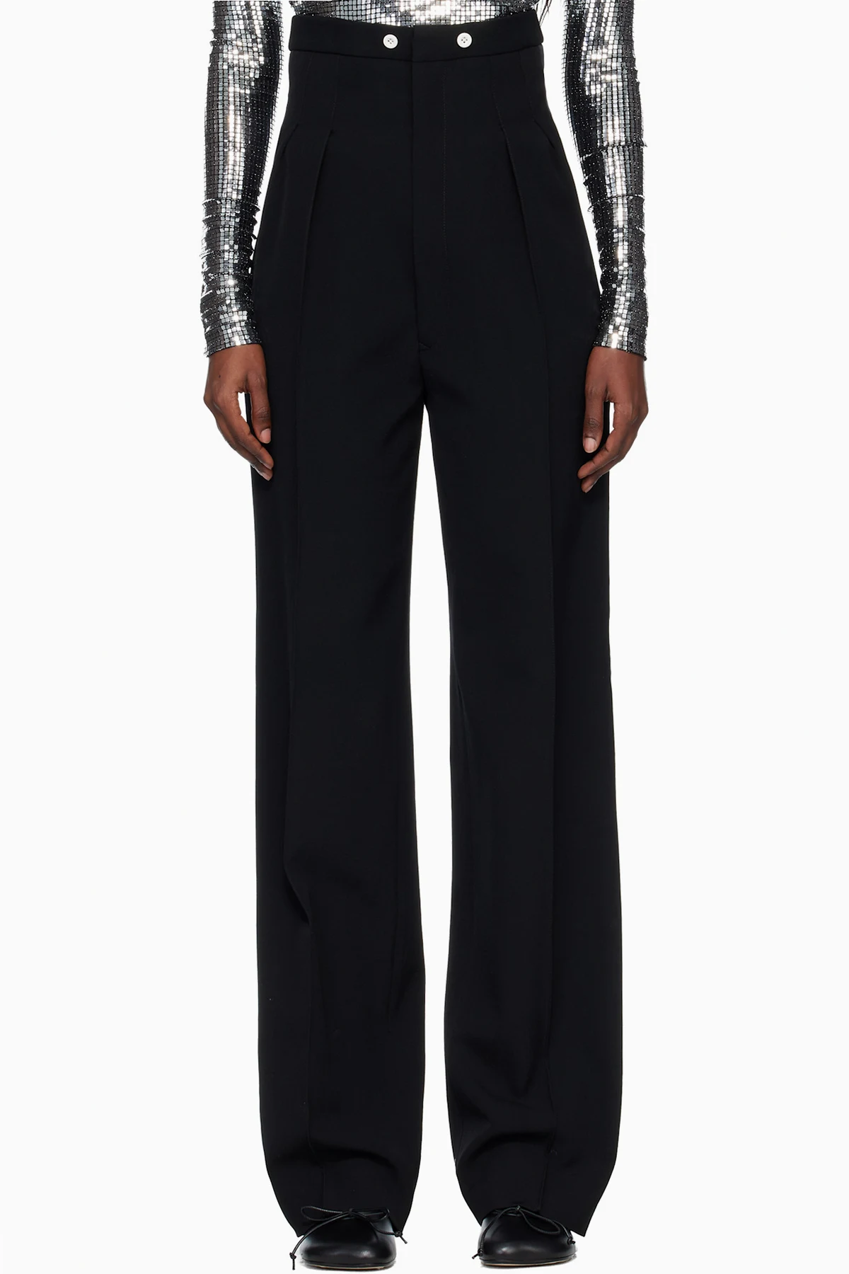 Black Virgin Wool Trousers