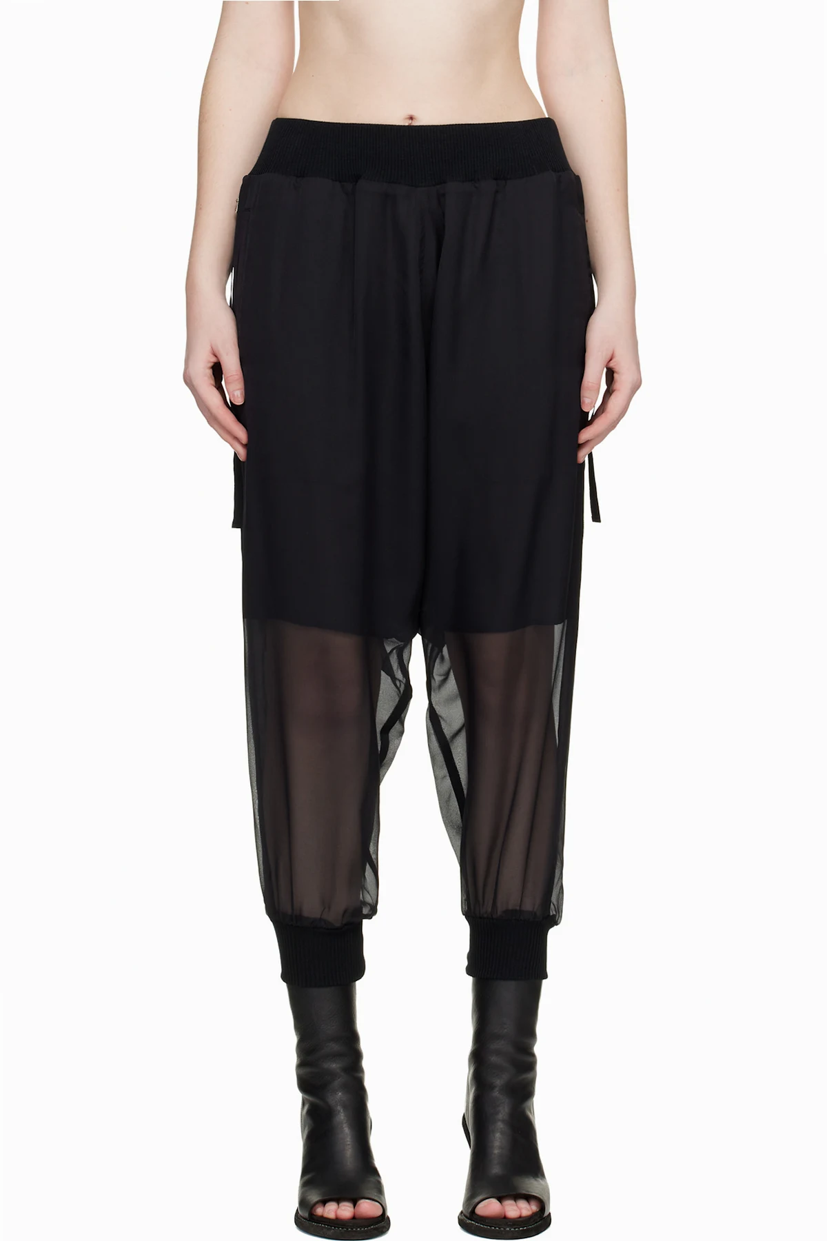 Black Sheer Trousers