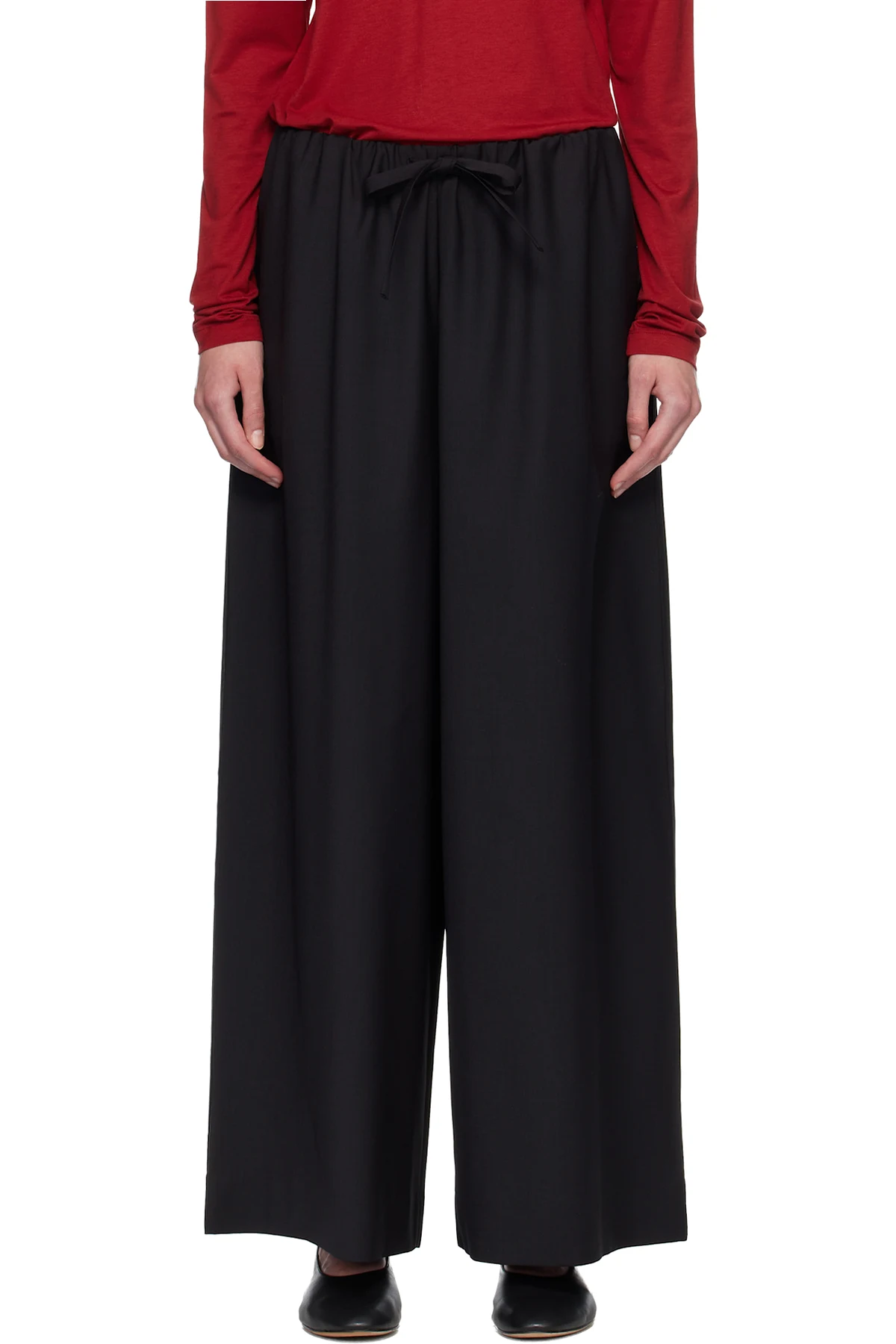 Black Drawstring Dinner Trousers