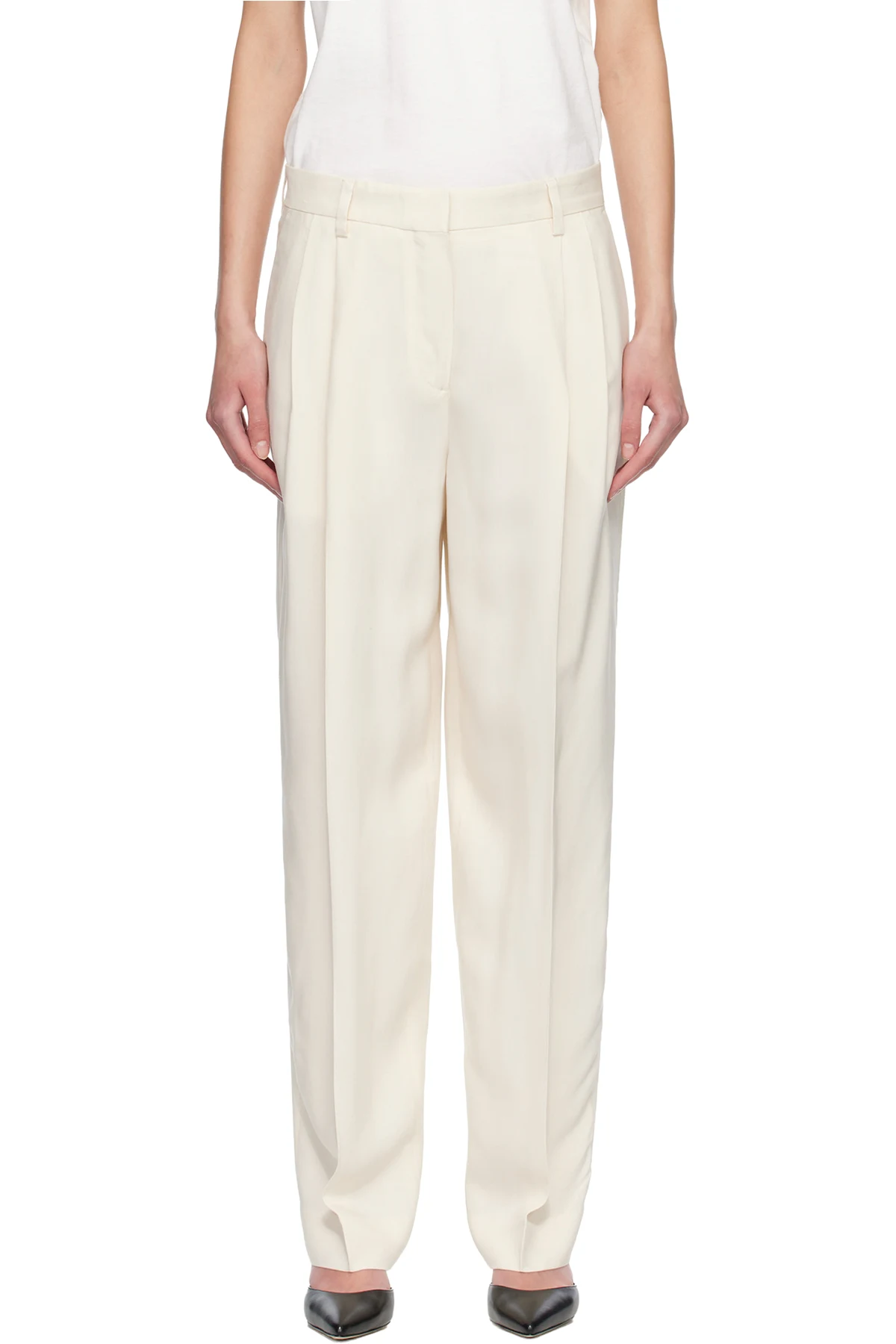 Off White Double-Pleat Fluid Trousers